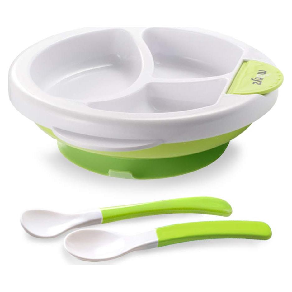 Plato Térmico para Bebés Matyz con Succión y Drenaje Verde