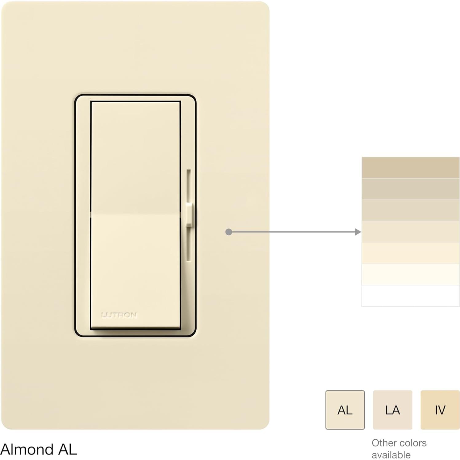 Interruptor Regulable Lutron Diva LED+ 150W Almendra