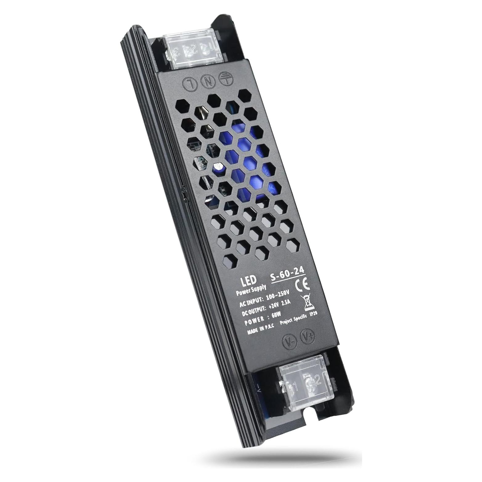 Fuente de Poder LED 24V 2.5A 60W LEDMaker Adaptador AC-DC