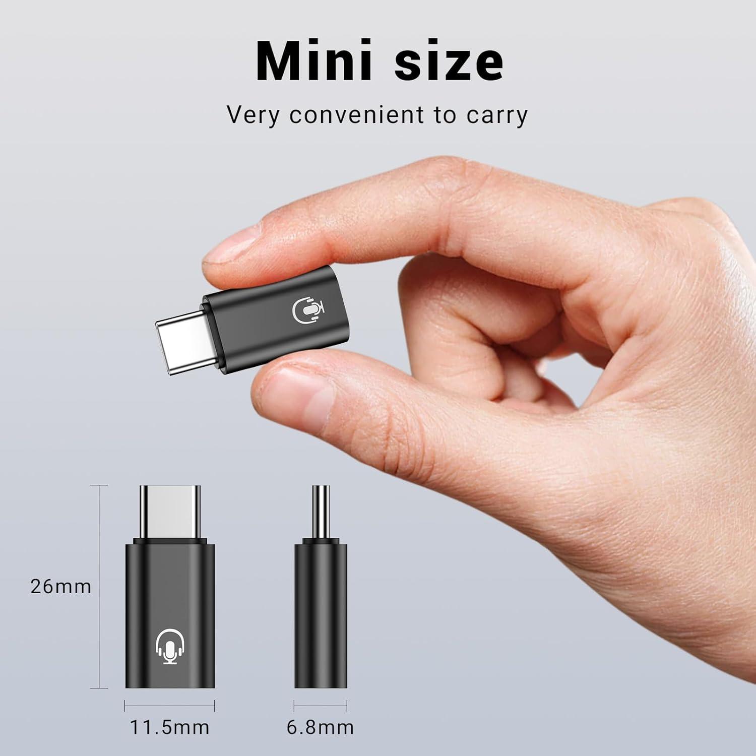 Adaptador USB C a Lightning Fidioto para iPhone 16 - Negro