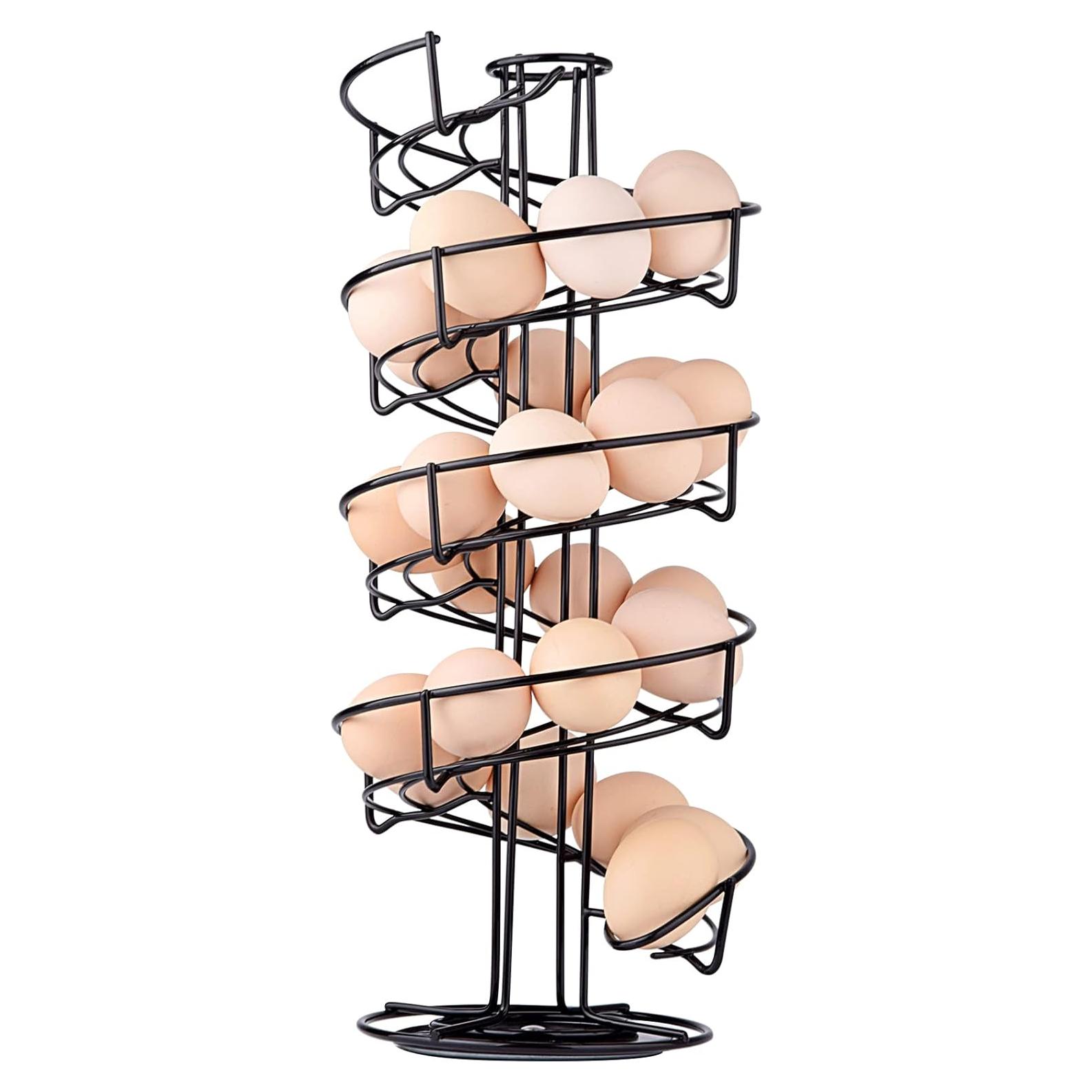 Soporte para Huevos Espiral Metal Toplife Negro 40.9 cm