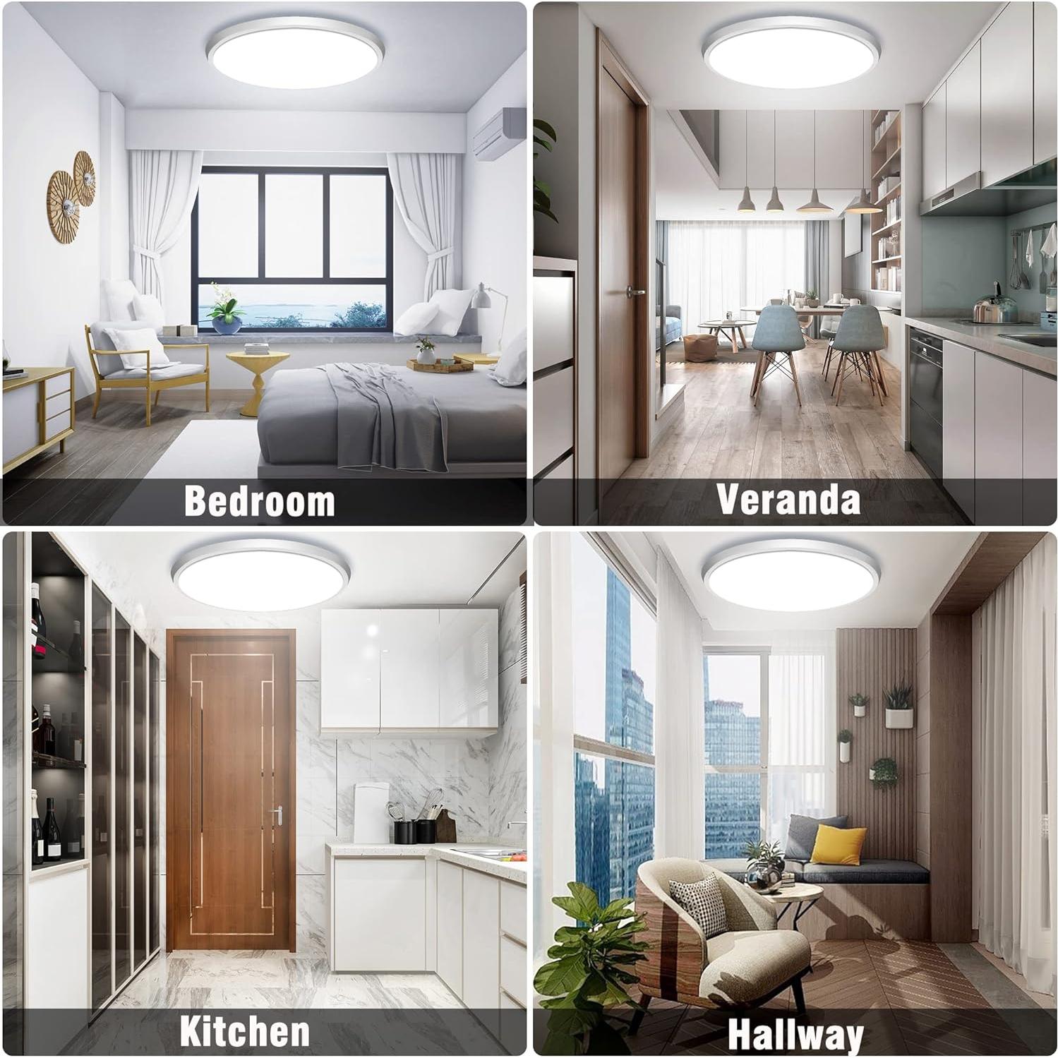 Luz de Techo LED DODOPEN 30.48 cm con Sensor de Movimiento 24W