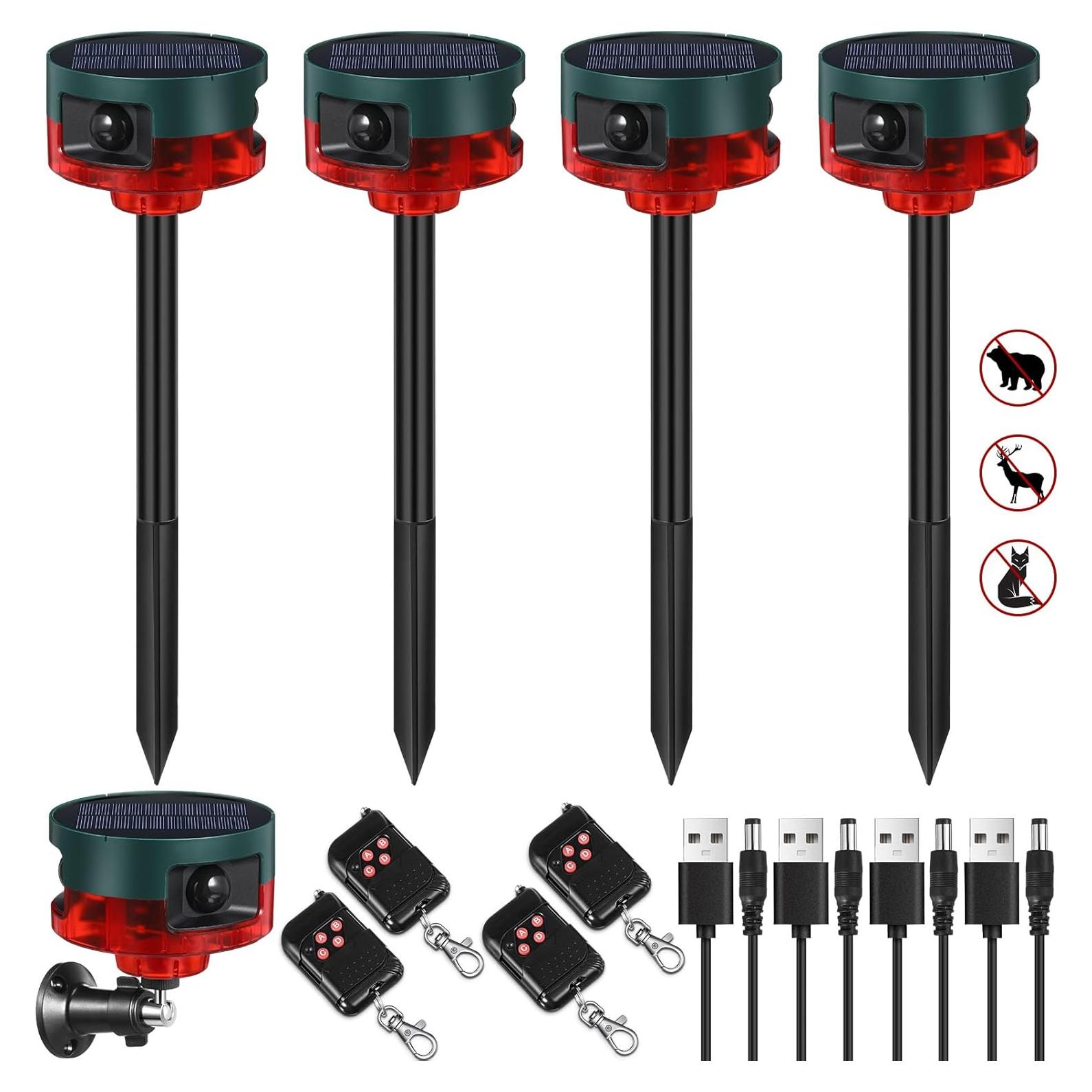 Qualirey Alarma Solar Exterior con Sensor de Movimiento - 2 Piezas