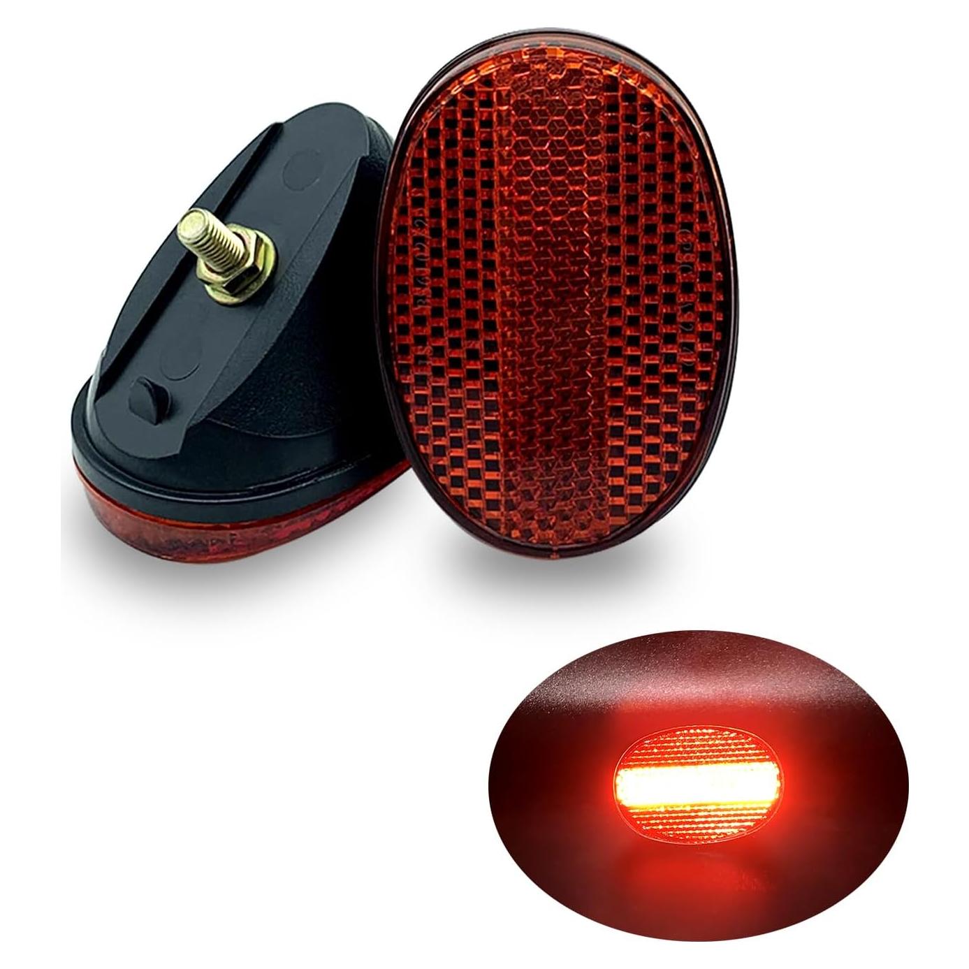 Reflector Trasero de Bicicleta MGMSINYO Rojo Ovalado 63x44mm