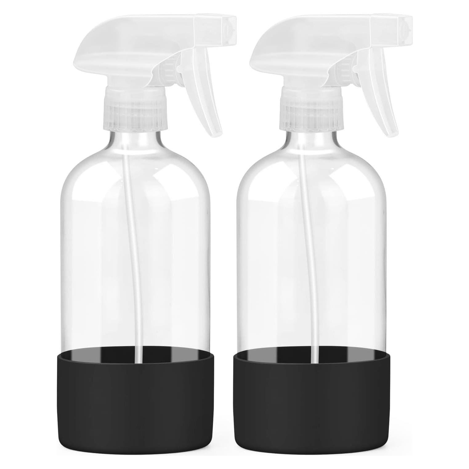 Paquete de 2 Botellas de Spray de Vidrio Worldgsb 0.47L con Manga de Silicona