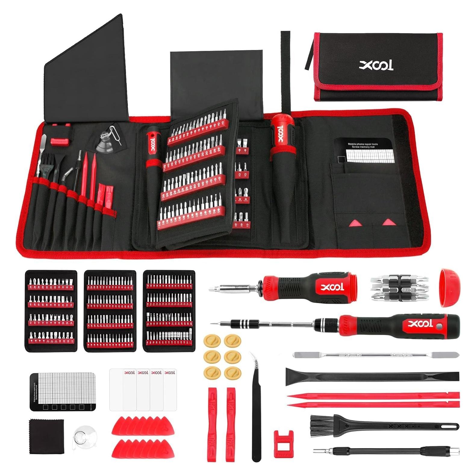 Kit de Destornilladores de Precisión XOOL 200 en 1 Rojo