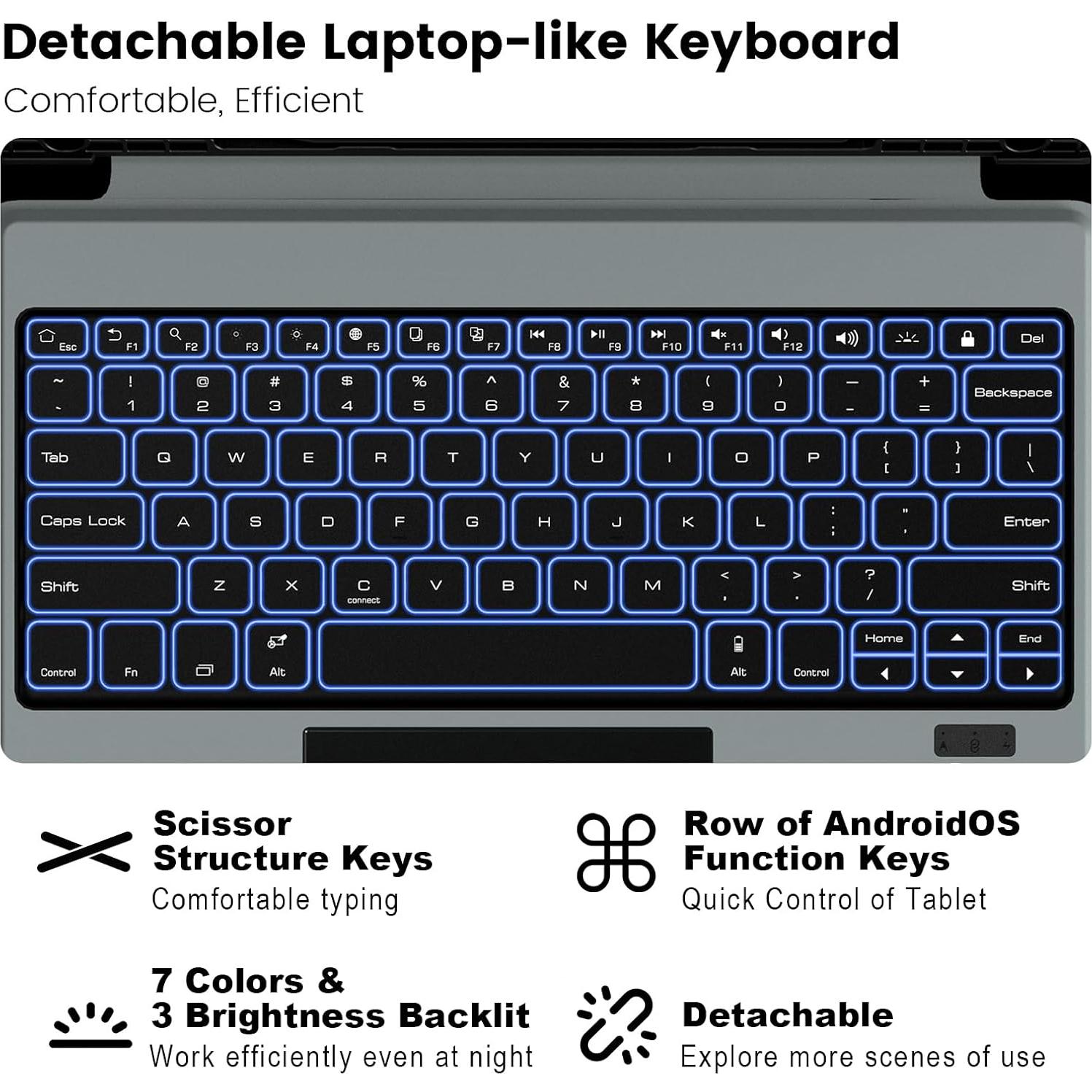 Funda Teclado Nillkin para Galaxy Tab S8+/S7 FE 12.4"