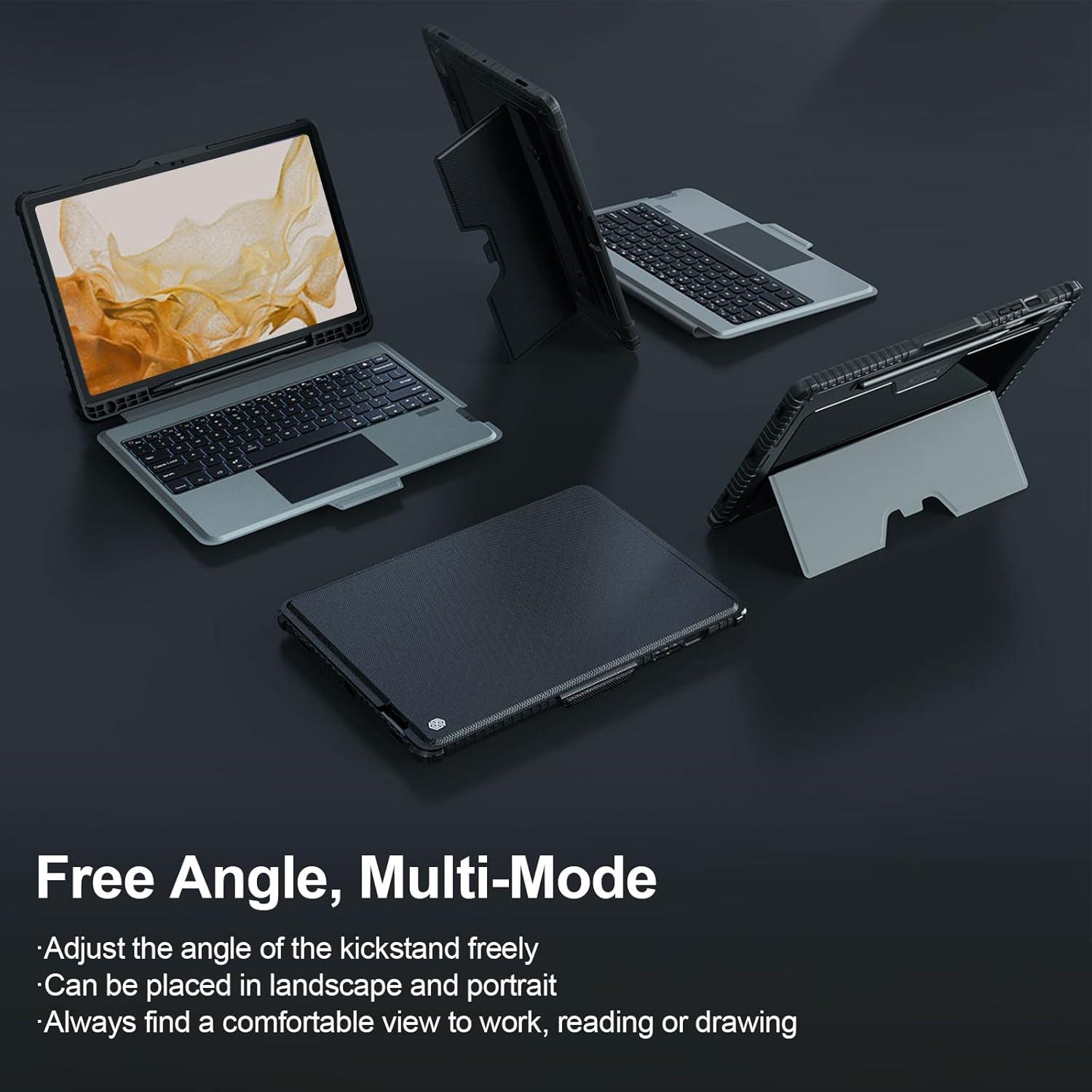 Funda Teclado Nillkin para Galaxy Tab S8+/S7 FE 12.4"