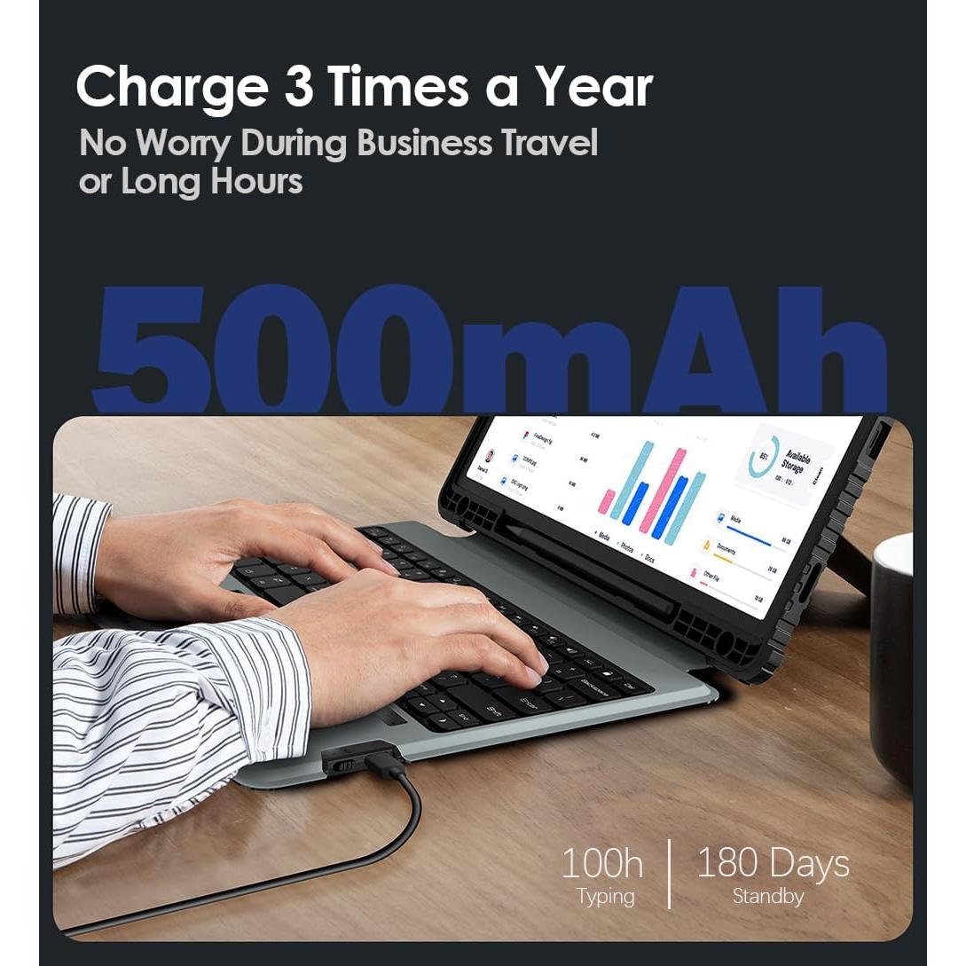 Funda Teclado Nillkin para Galaxy Tab S8+/S7 FE 12.4"