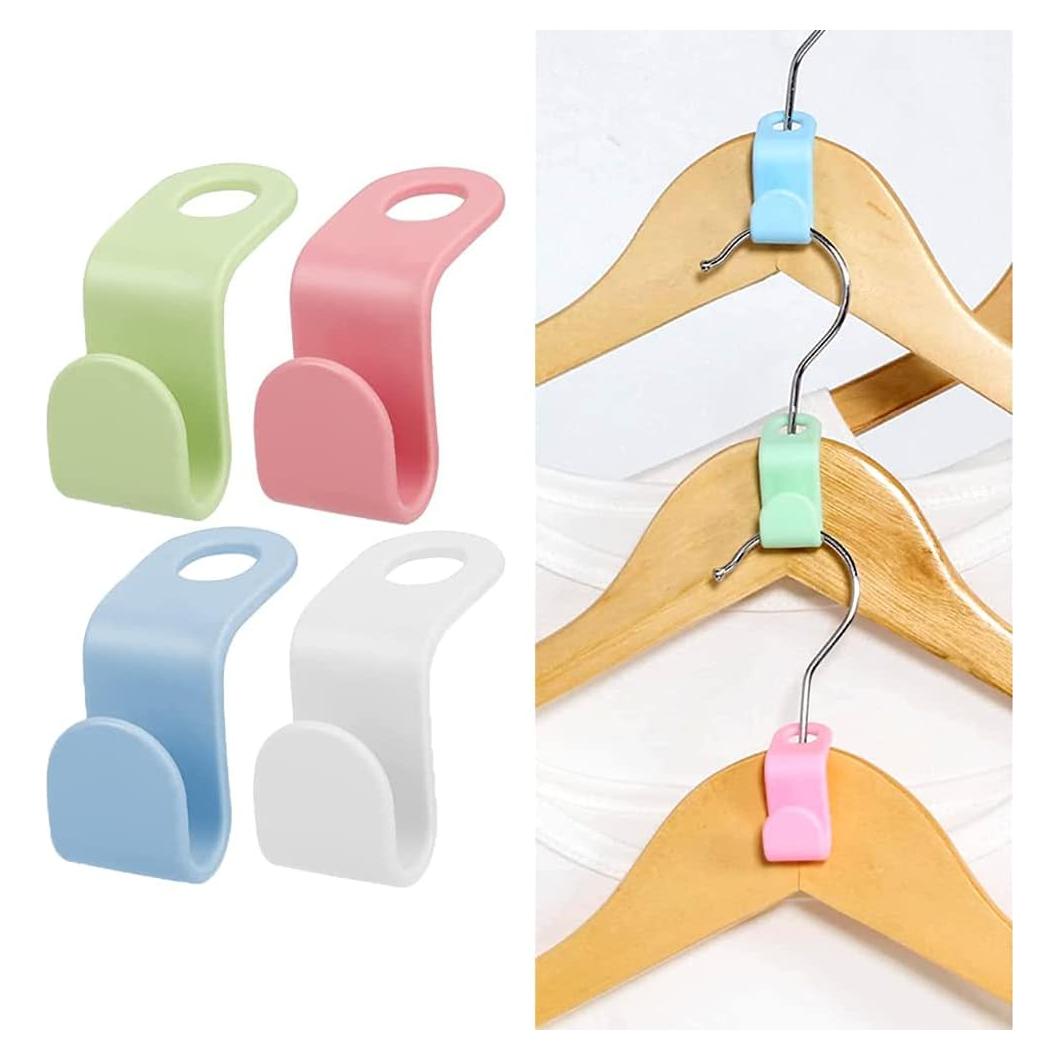 60 Ganchos Conectores para Perchas Booge - Ahorra Espacio