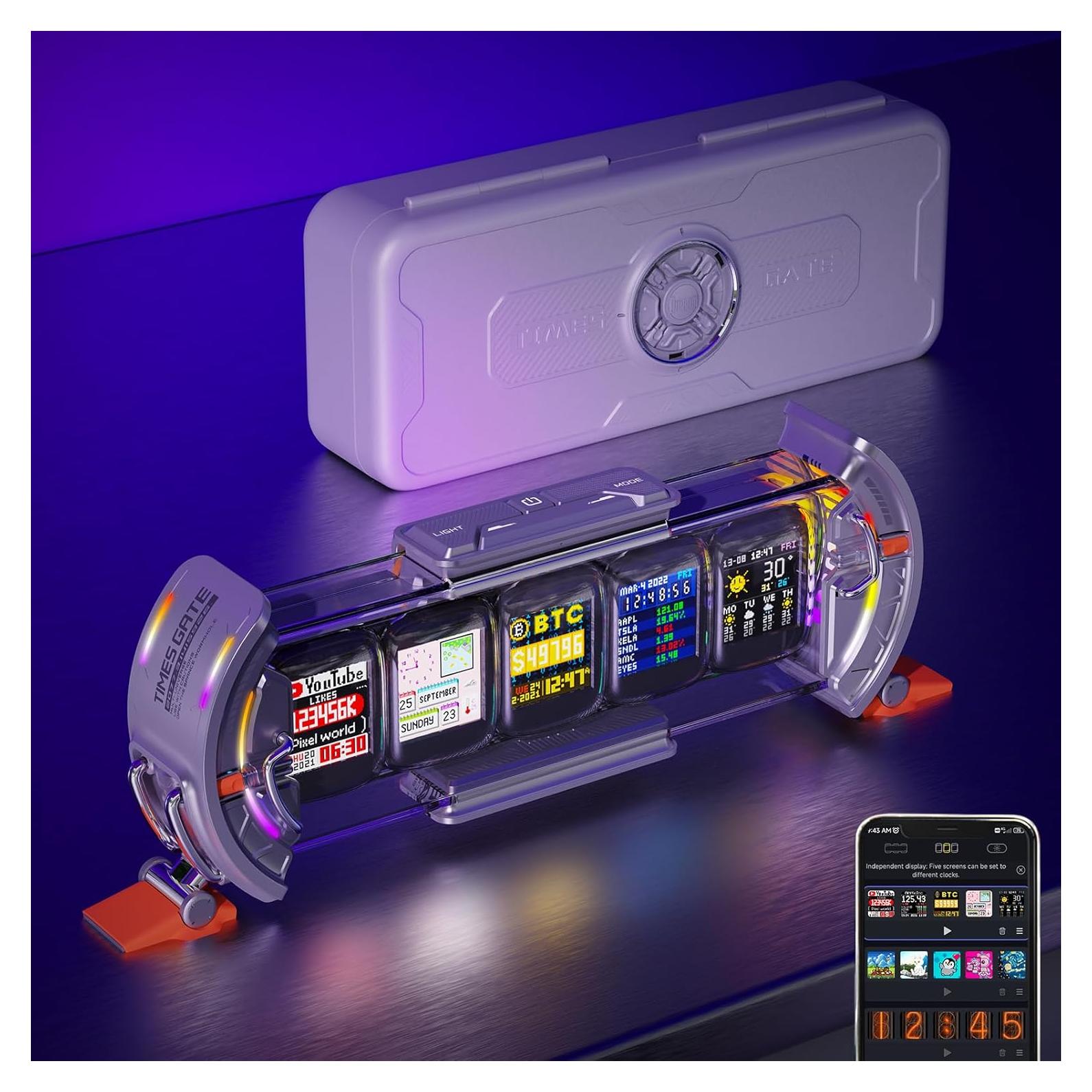 Reloj Digital Divoom Times Gate RGB con WiFi y APP