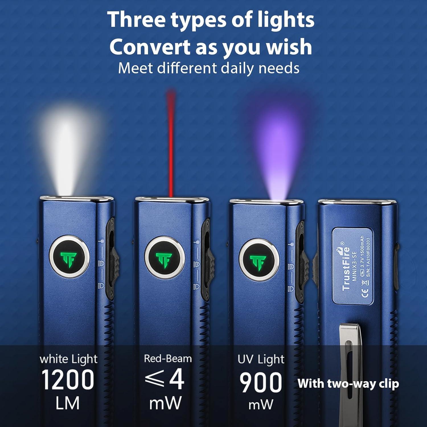 Linterna EDC Recargable TrustFire Mini X3-SE 1200 Lúmenes IPX6