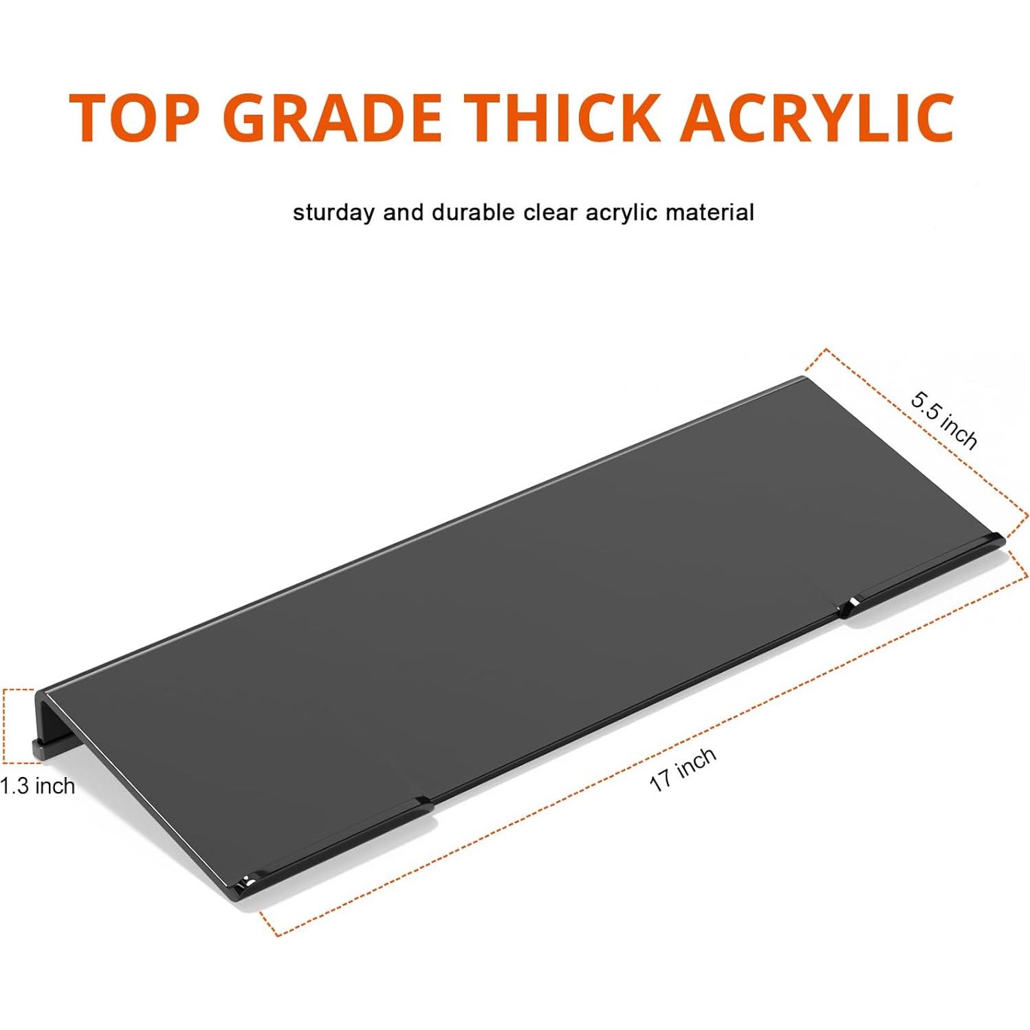 Soporte Ergonómico para Teclado Richboom Acrílico Negro 43.2x14 cm