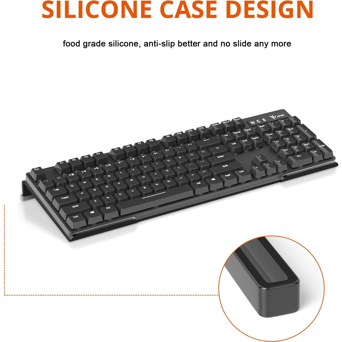 Soporte Ergonómico para Teclado Richboom Acrílico Negro 43.2x14 cm