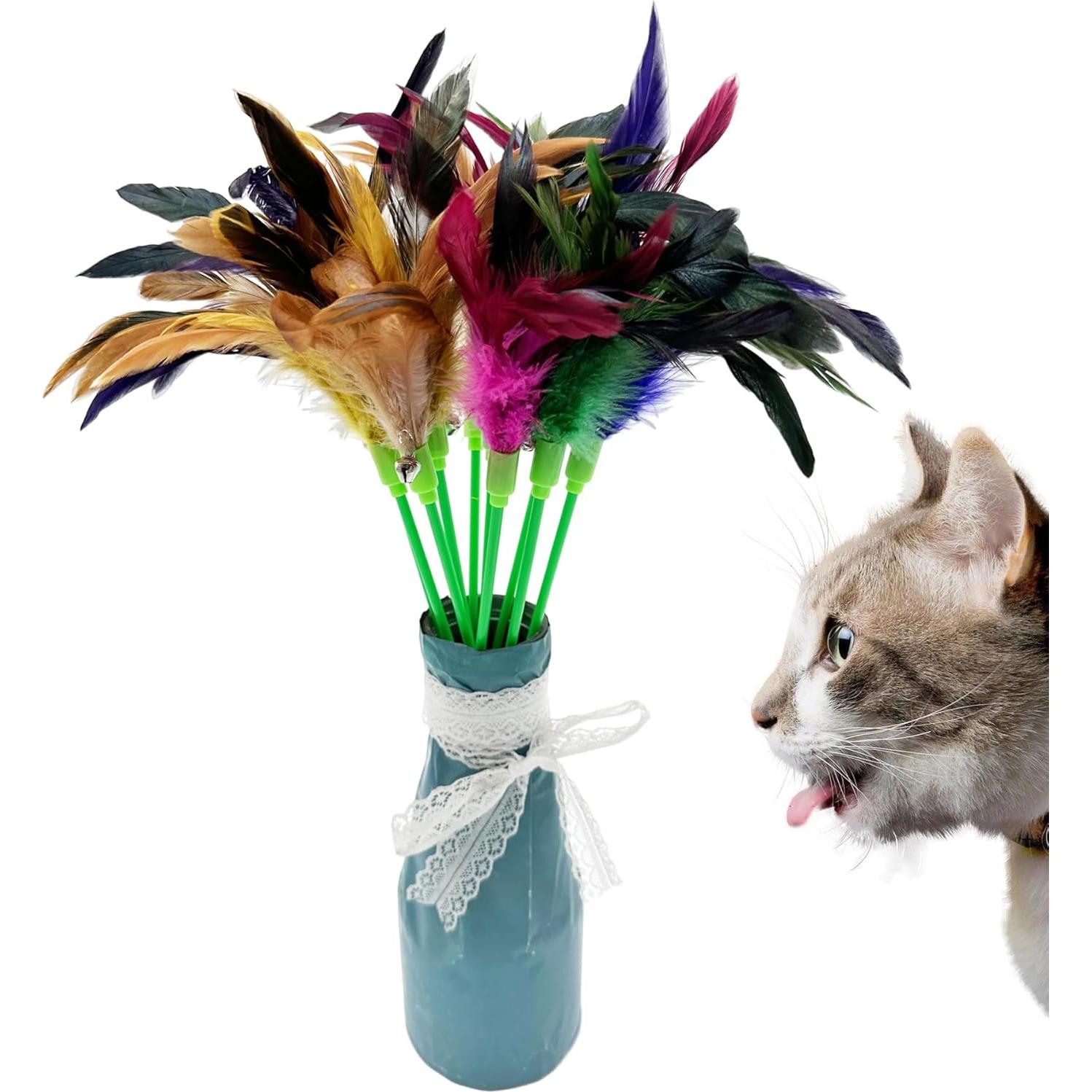Varitas Interactivas para Gatos CATENEED, 10 Piezas 48 cm