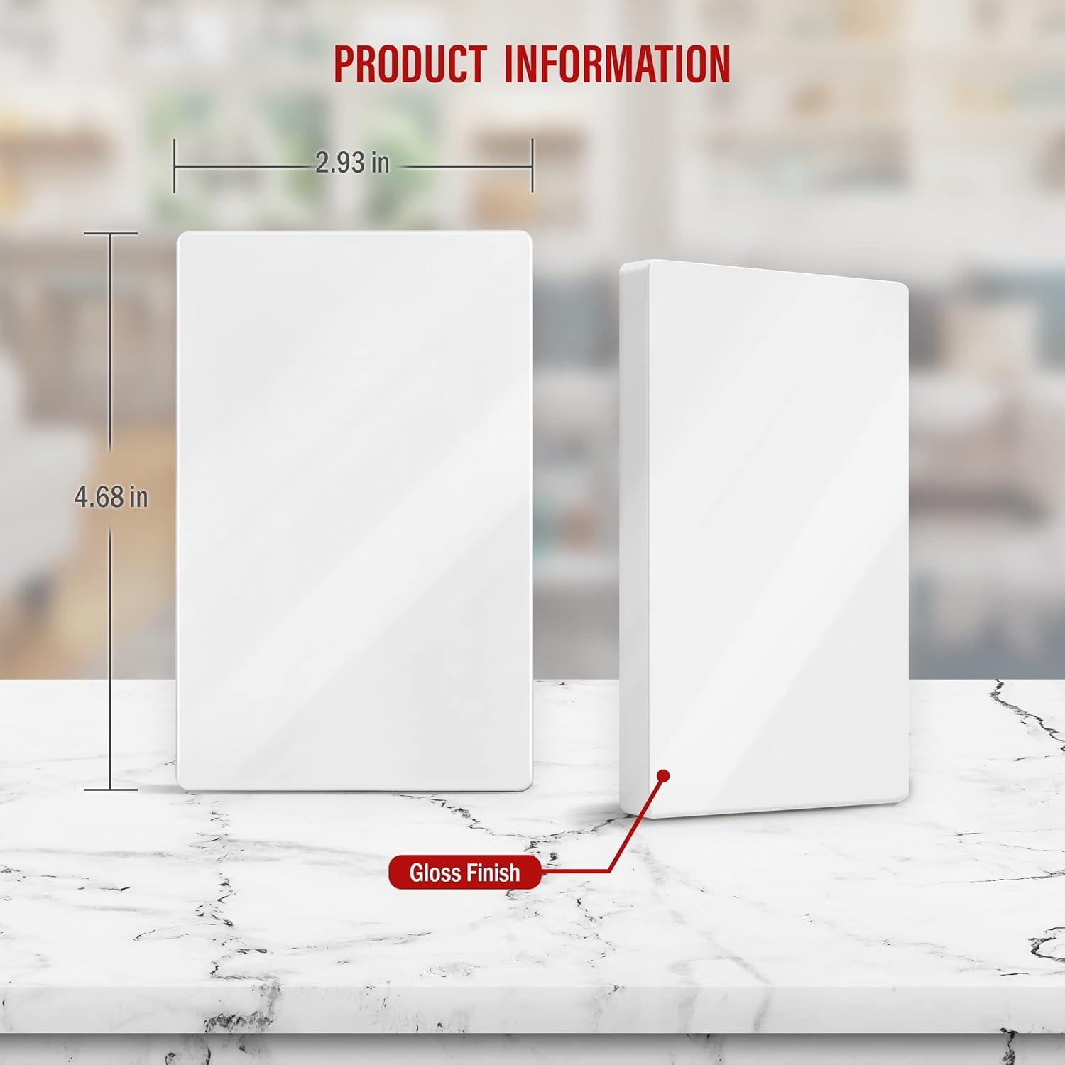 Placa de Pared ENERLITES SI8801-W, 5 Unidades, Blanco