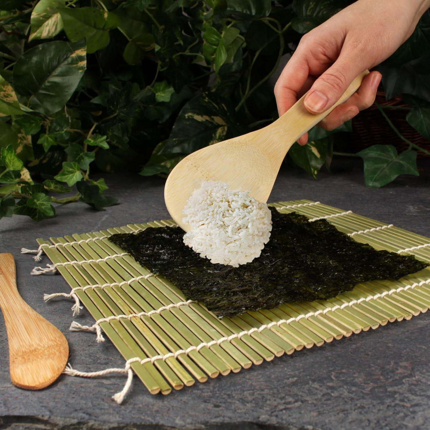 Kit de Sushi BambooMN - 2 Esteras y Utensilios de Bambú
