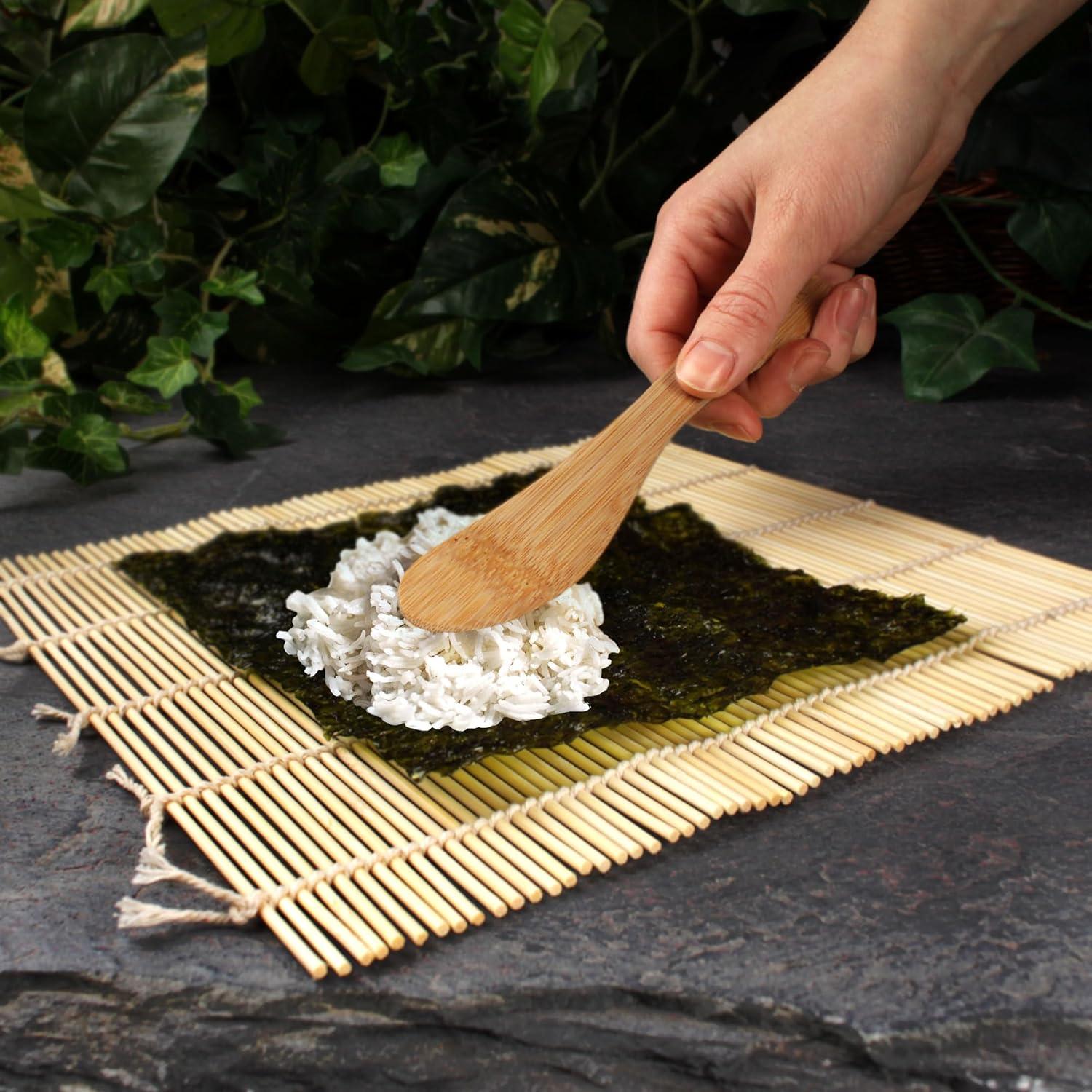 Kit de Sushi BambooMN - 2 Esteras y Utensilios de Bambú