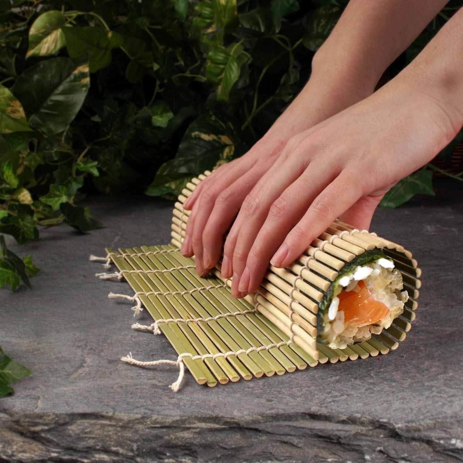 Kit de Sushi BambooMN - 2 Esteras y Utensilios de Bambú