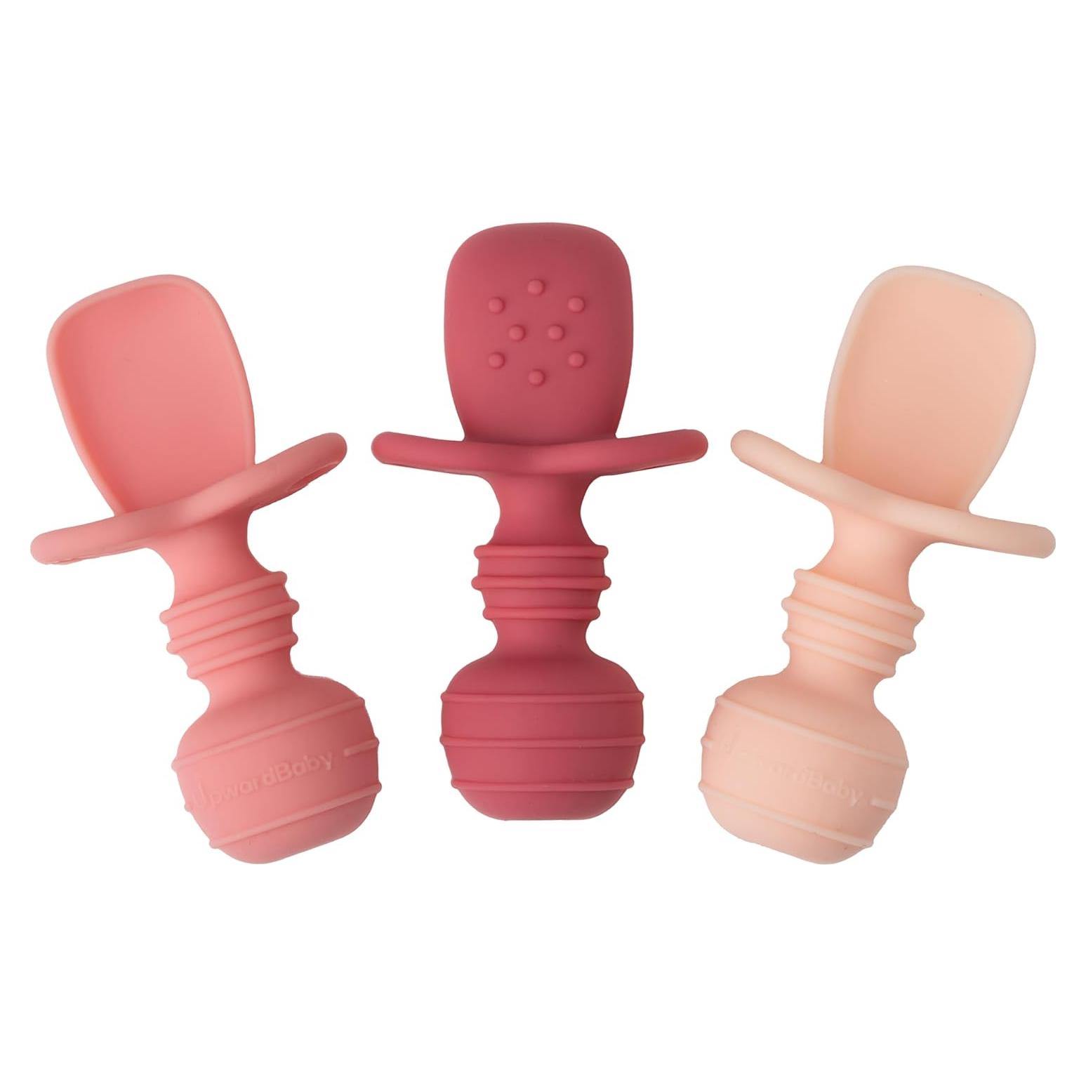 Cucharas de Silicona para Bebés UpwardBaby 3 Piezas - Libre de BPA