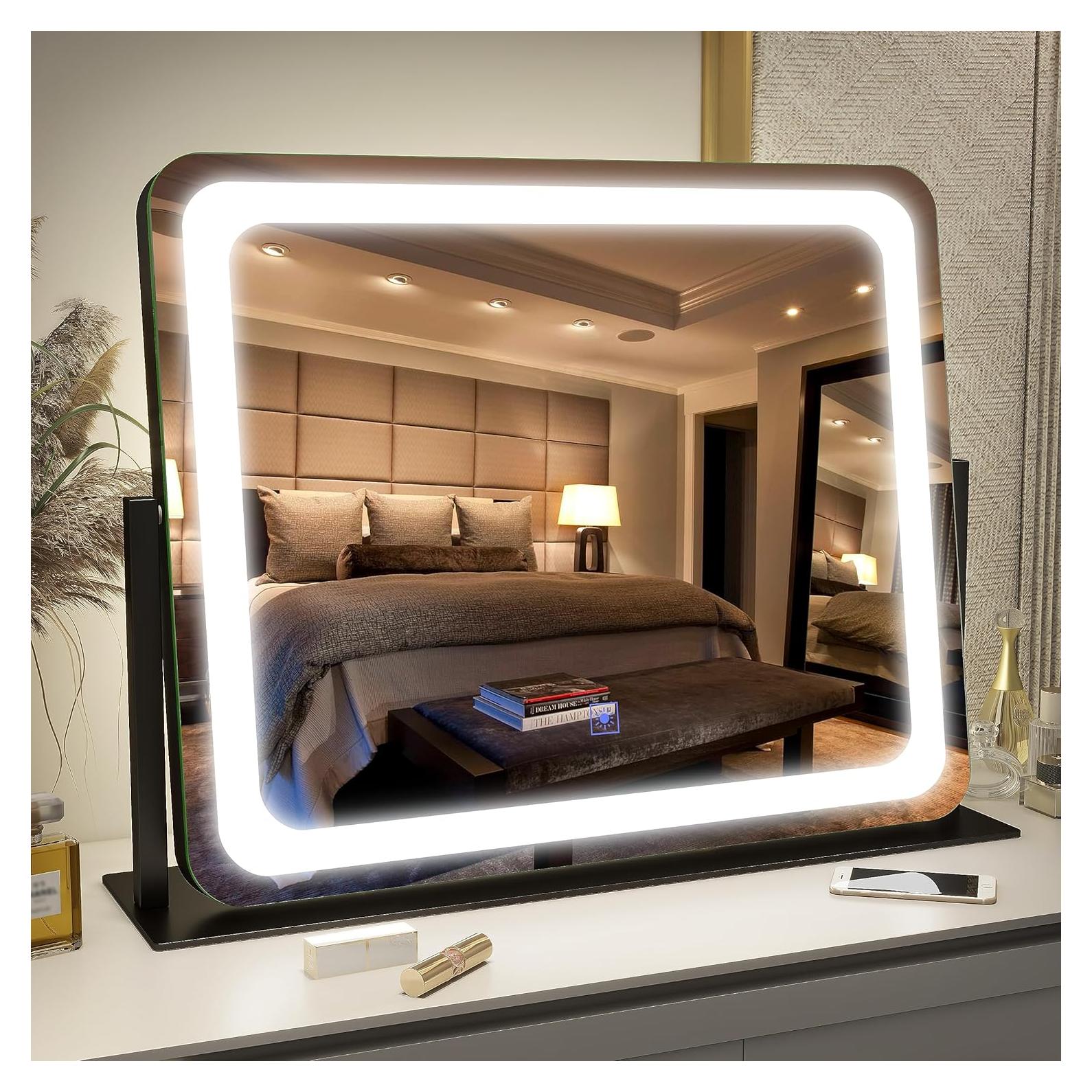 Espejo de tocador FENNIO LED 55.88x43.18cm con 3 luces