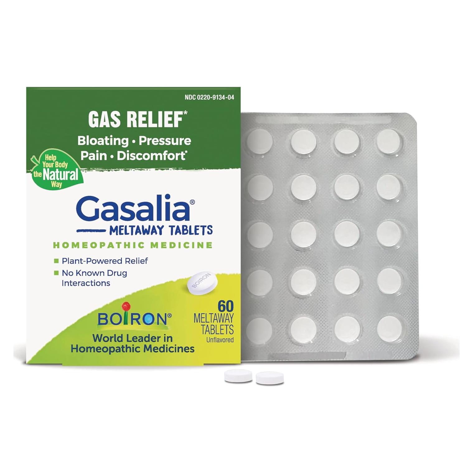 Tabletas Gasalia Boiron 60 Unidades Alivio Gas Abdominal