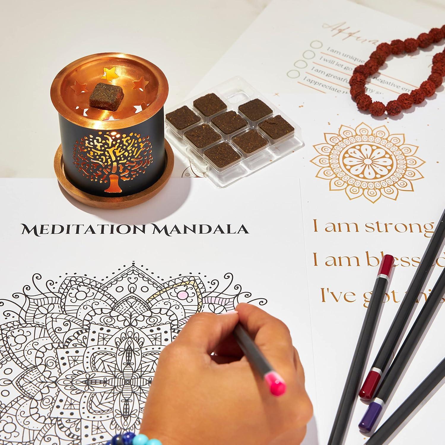 Set de Incienso Aromafume 63 Bloques 7 Chakras + Quemador