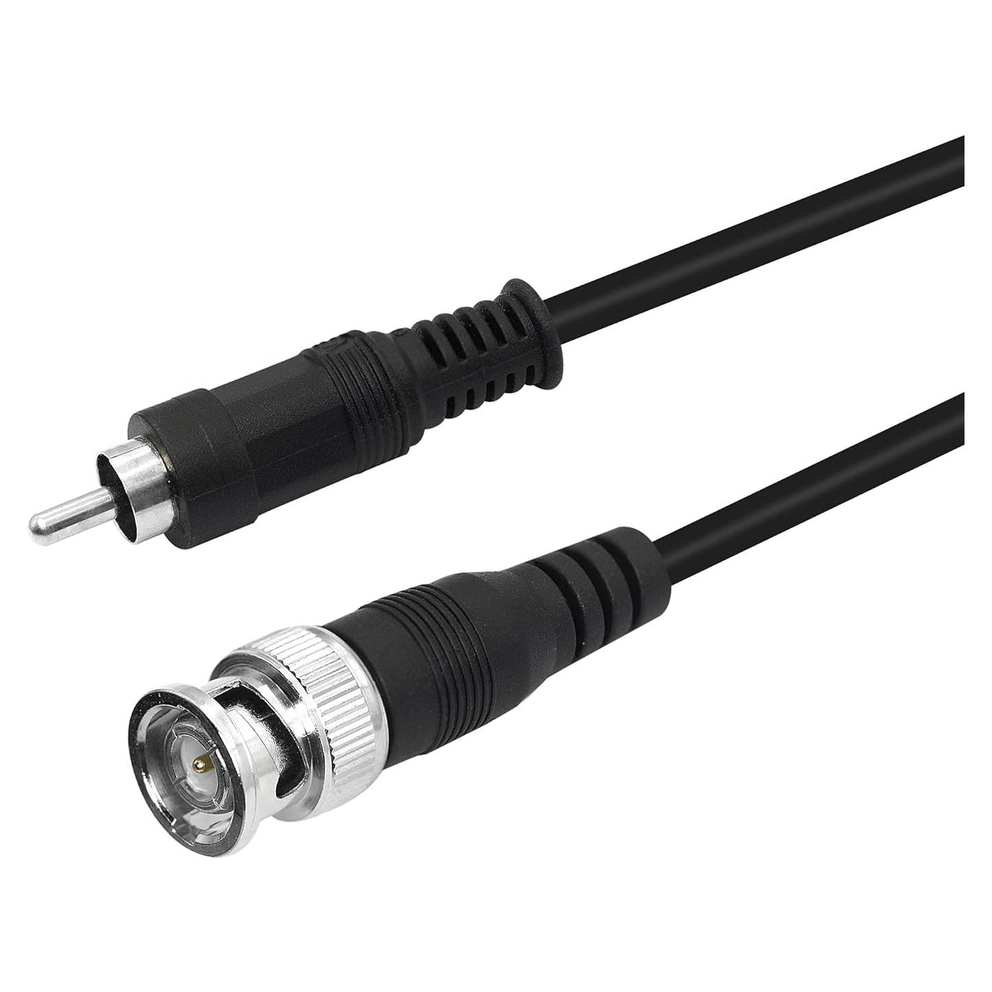 Cable Adaptador BNC a RCA YOUCHENG 1m Coaxial 75 Ohm CCTV