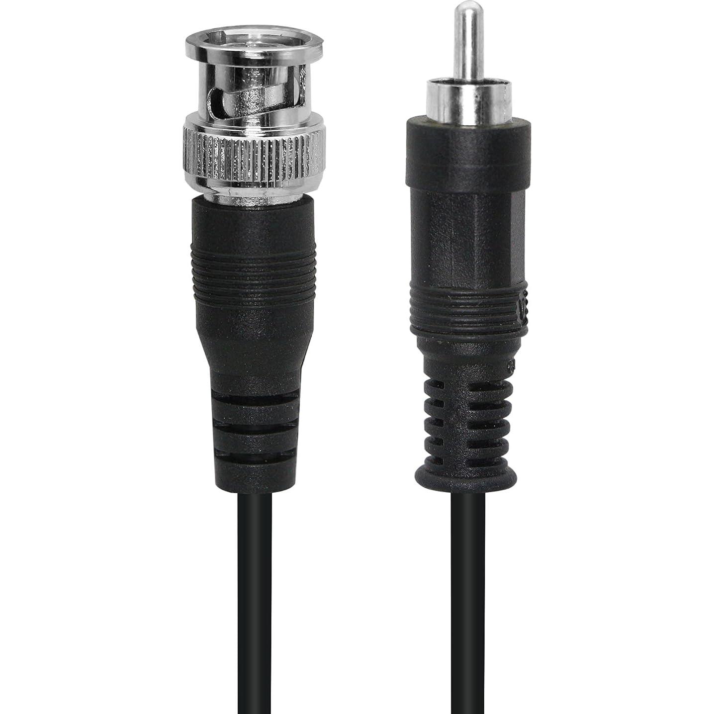 Cable Adaptador BNC a RCA YOUCHENG 1m Coaxial 75 Ohm CCTV