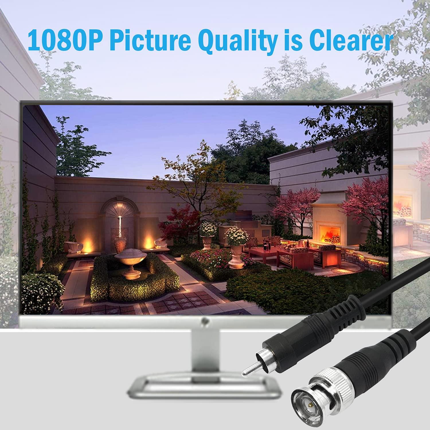 Cable Adaptador BNC a RCA YOUCHENG 1m Coaxial 75 Ohm CCTV