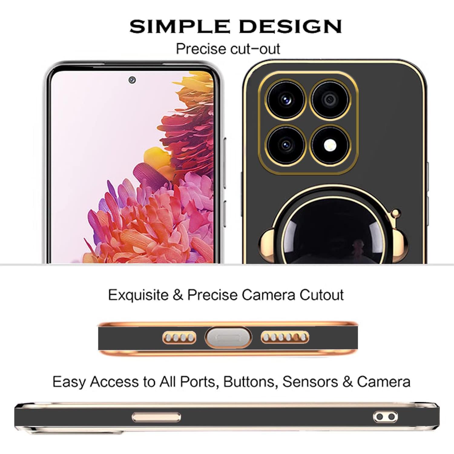 Funda Honor X6b con Soporte Oculto Astronauta - Negro