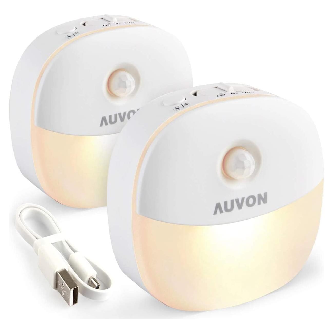 Luz Nocturna Recargable AUVON con Sensor de Movimiento
