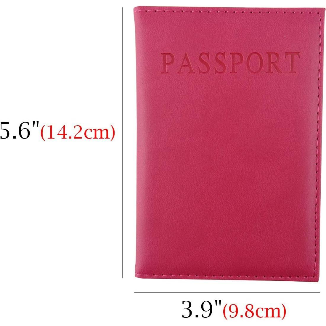 Funda de Pasaporte Honbay 2PCS Cuero Artificial Unisex