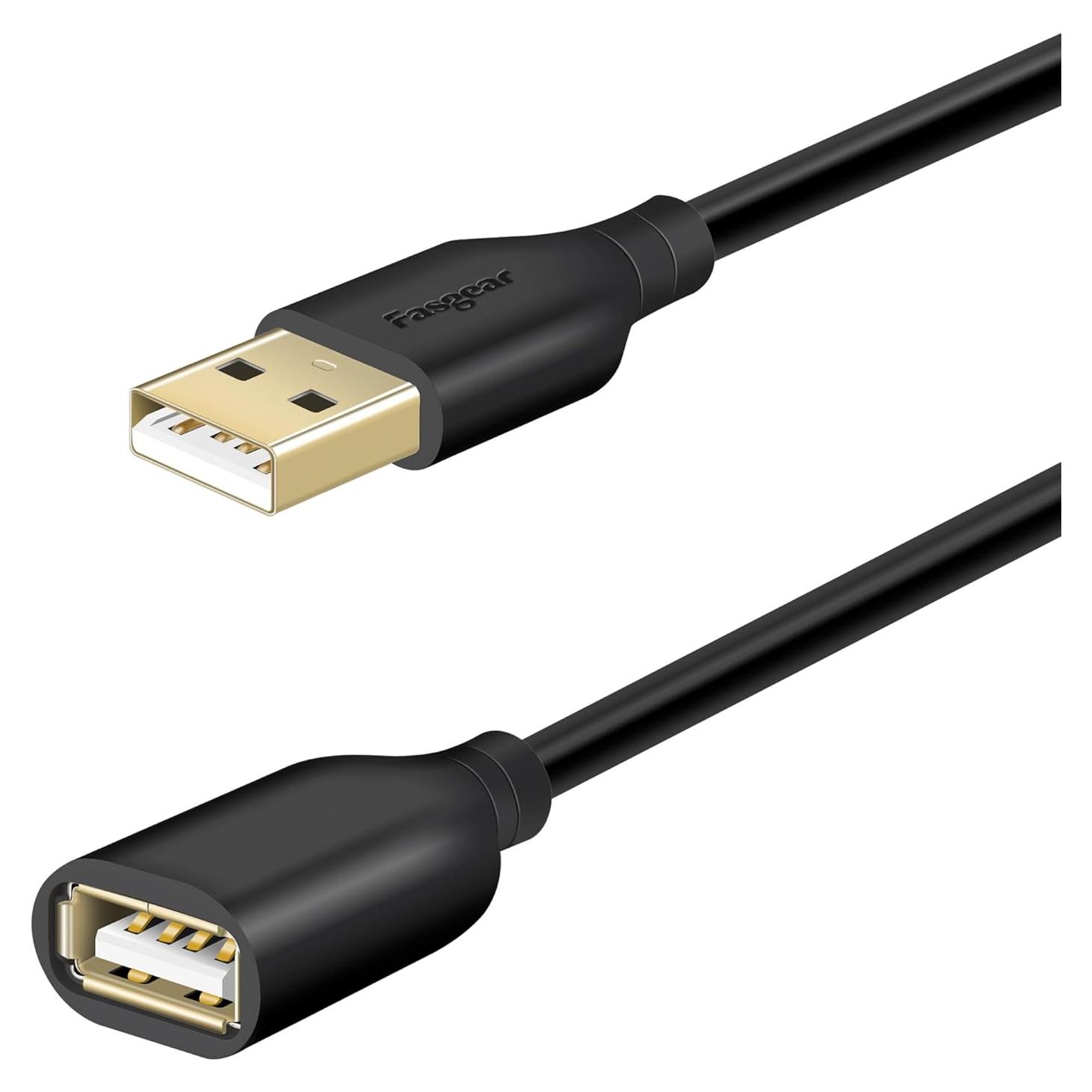 Cable de Extensión USB 2.0 Fasgear 1.83m Tipo A Macho a Hembra