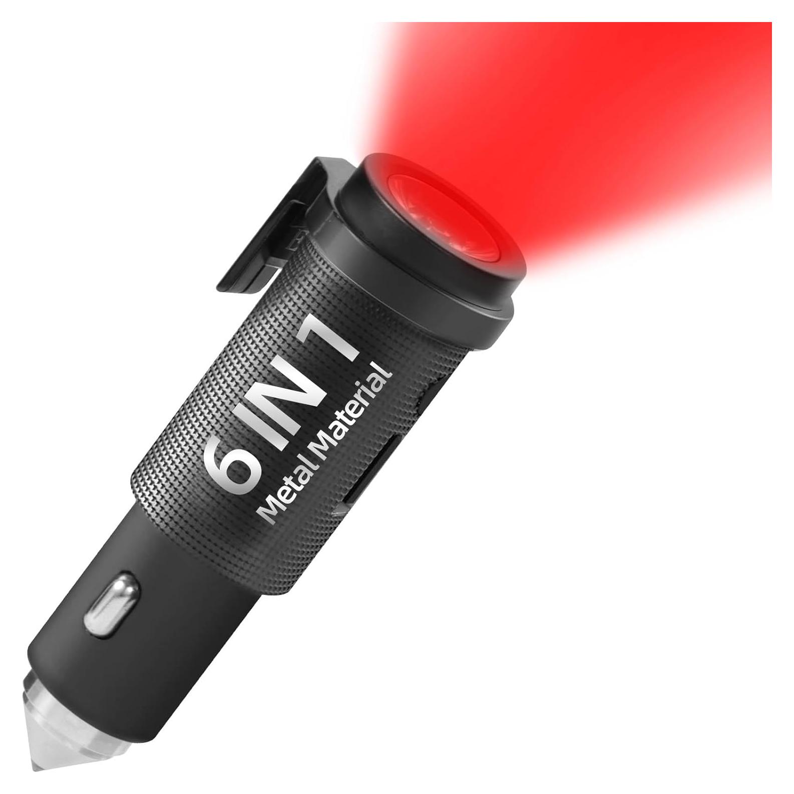 Kit de Emergencia 6 en 1 CINTHIA: Rompe Ventanas y Cargador USB