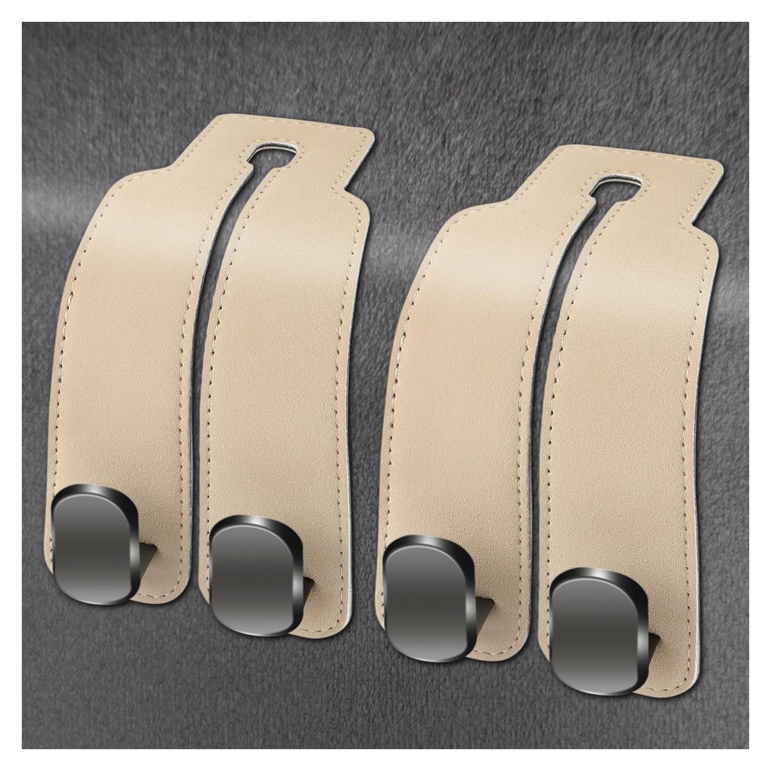 Ganchos de Almacenamiento para Asiento de Coche Amelity - Beige, 2 Piezas