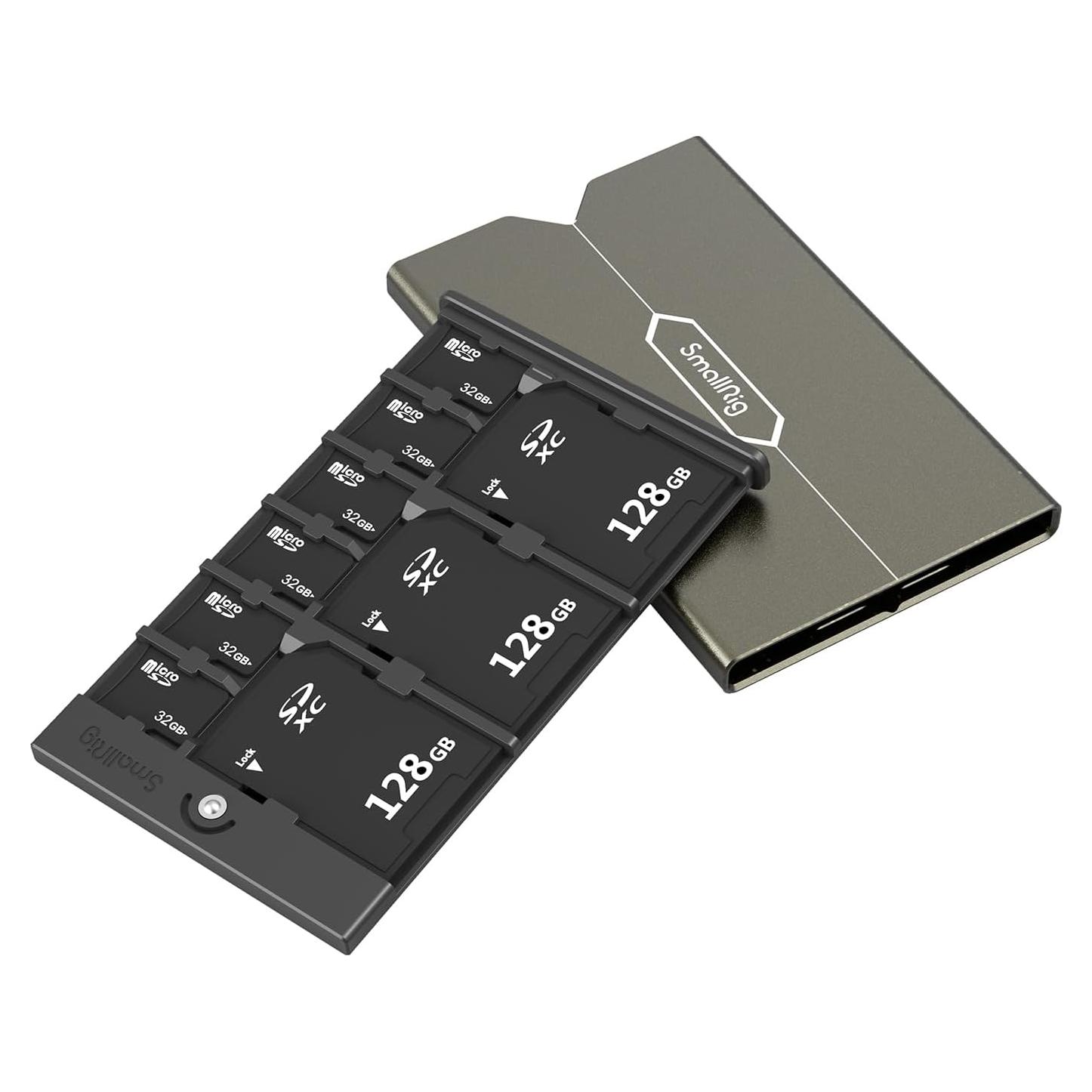 Estuche Antichoque para Tarjetas de Memoria SmallRig 2832B - Gris