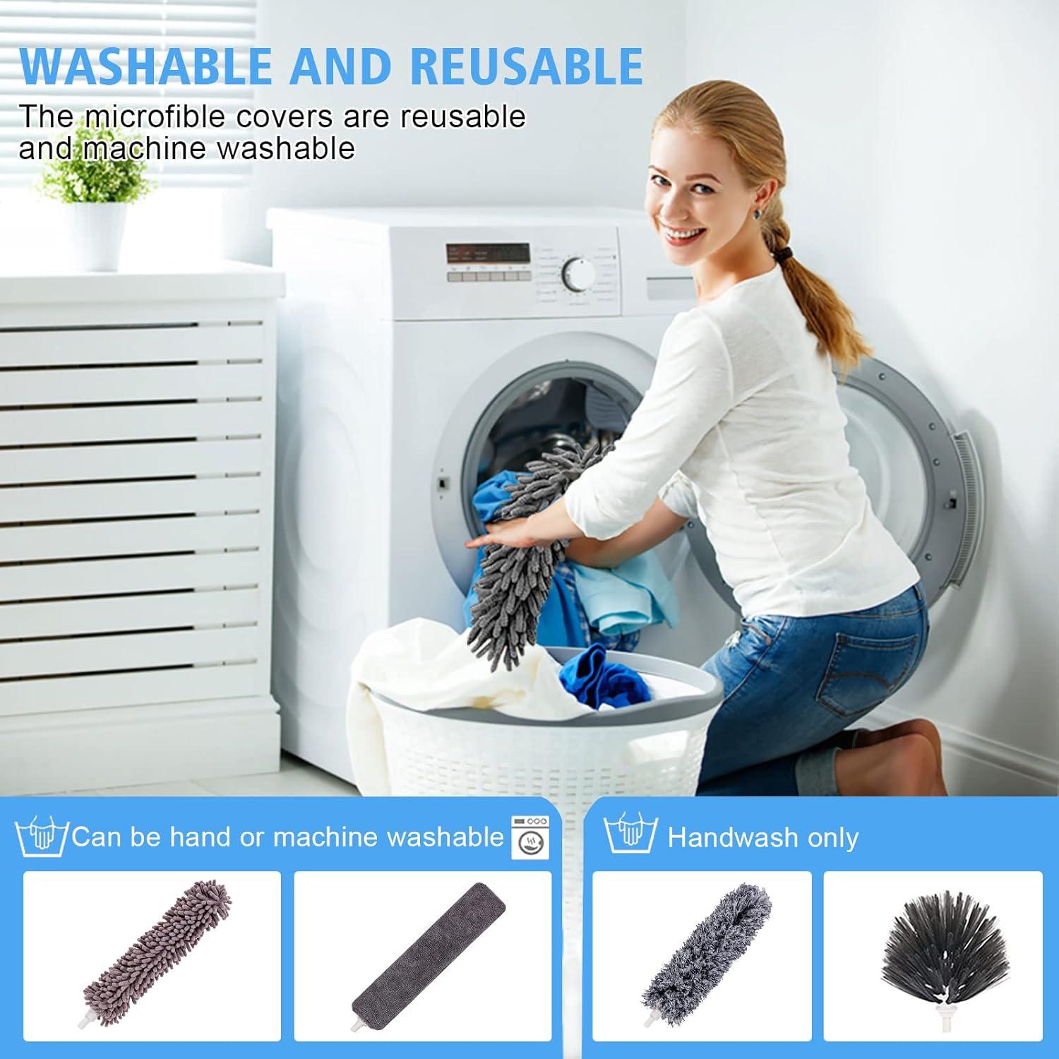 Kit de Plumeros Tiumso 5 en 1 Extensible 254 cm Microfibra