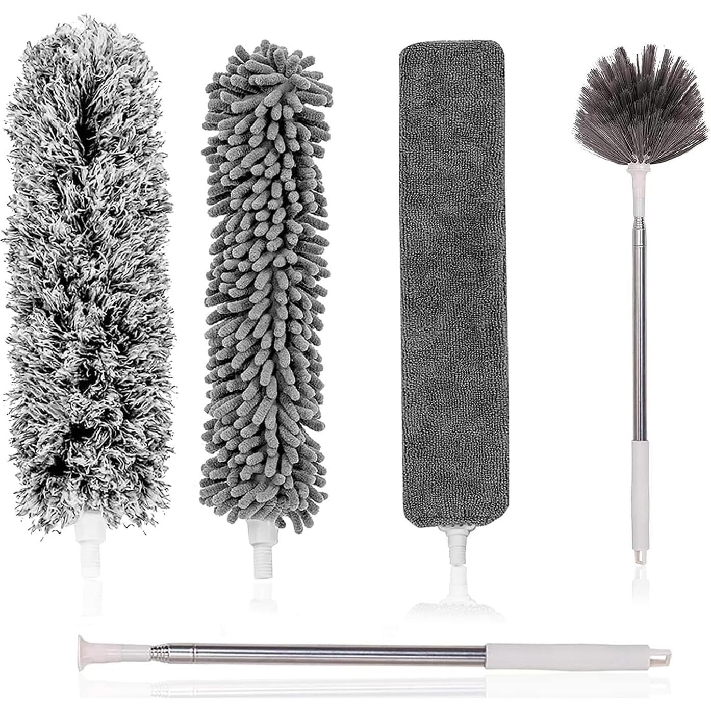 Kit de Plumeros Tiumso 5 en 1 Extensible 254 cm Microfibra