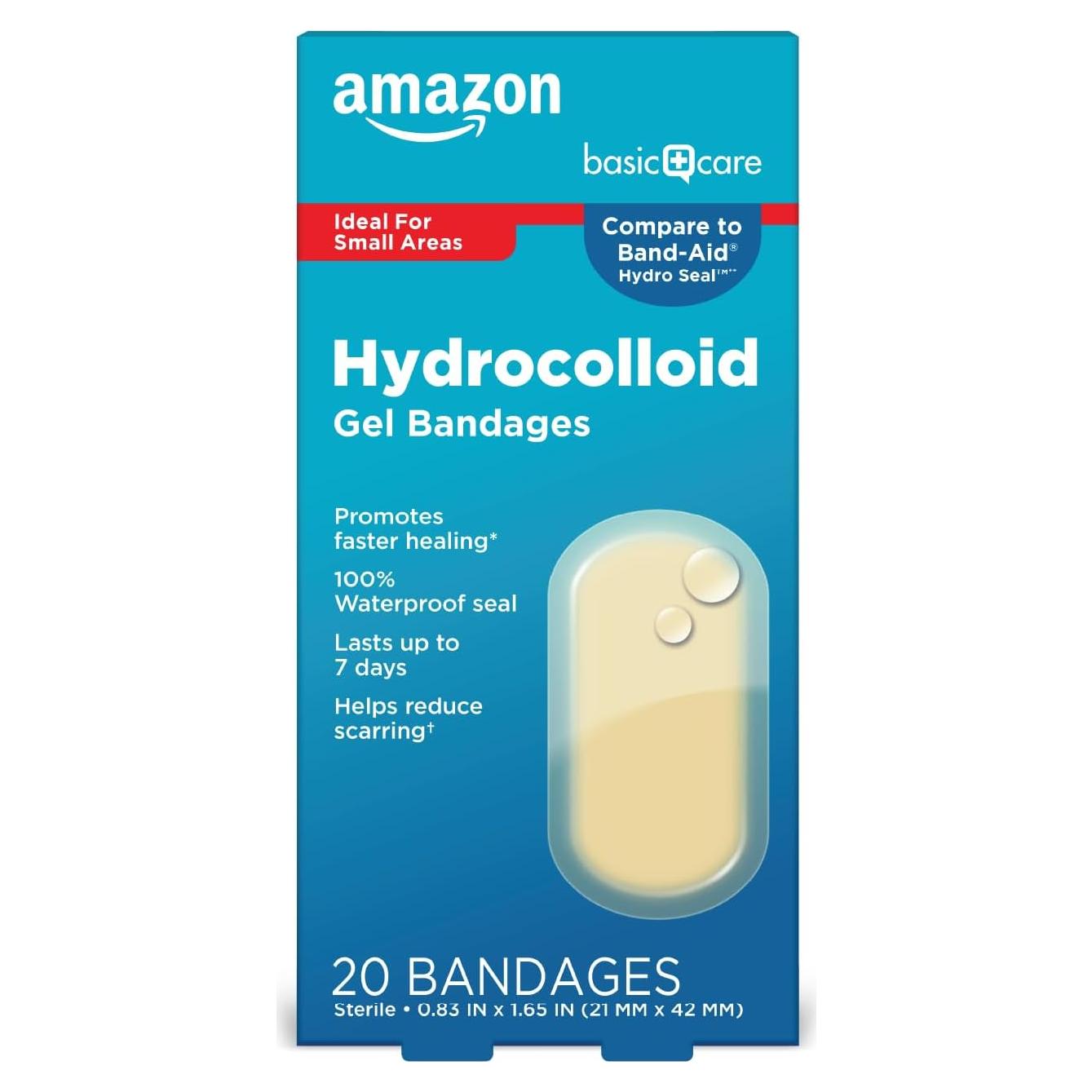Vendajes de Gel Hidrocoloide Amazon Basic Care 20 unidades
