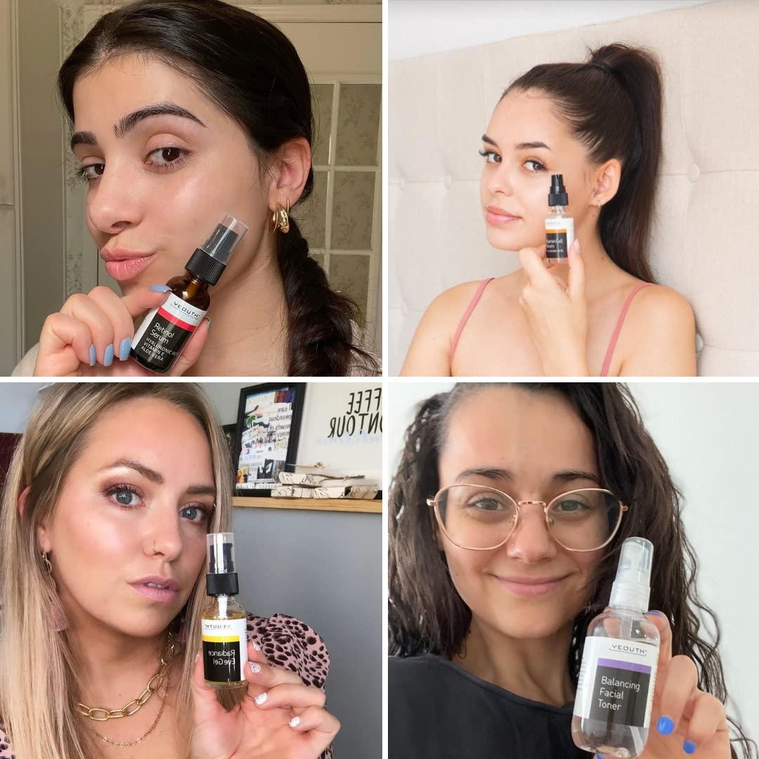 Conjunto de Cuidado de la Piel YEOUTH 8 Piezas - Suero Retinol, Vitamina C