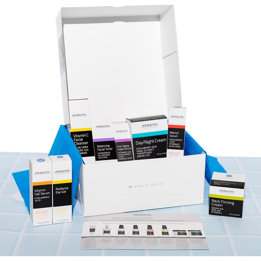 Conjunto de Cuidado de la Piel YEOUTH 8 Piezas - Suero Retinol, Vitamina C