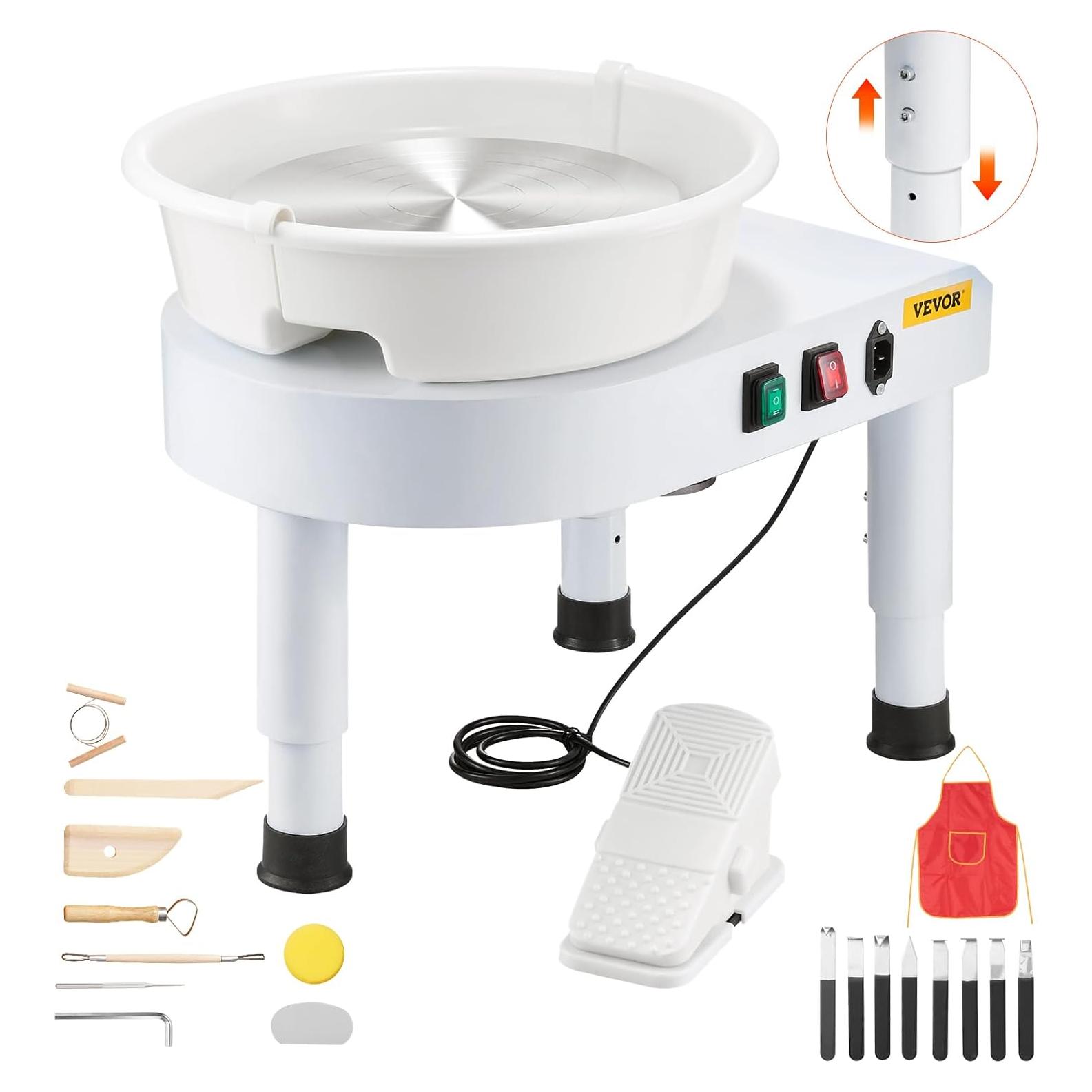 Rueda de Alfarería VEVOR 11" 350W Ajustable 60-300RPM