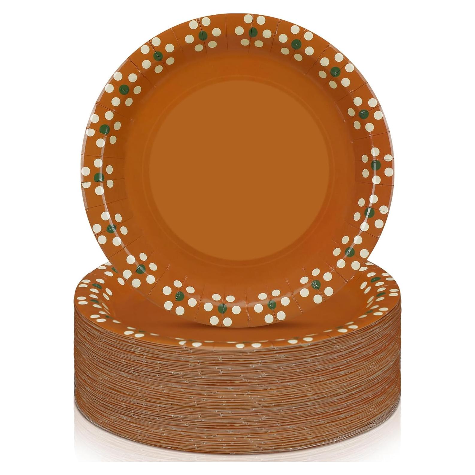 Platos Desechables de Papel Yungyan 23 cm - 100 Piezas Floral