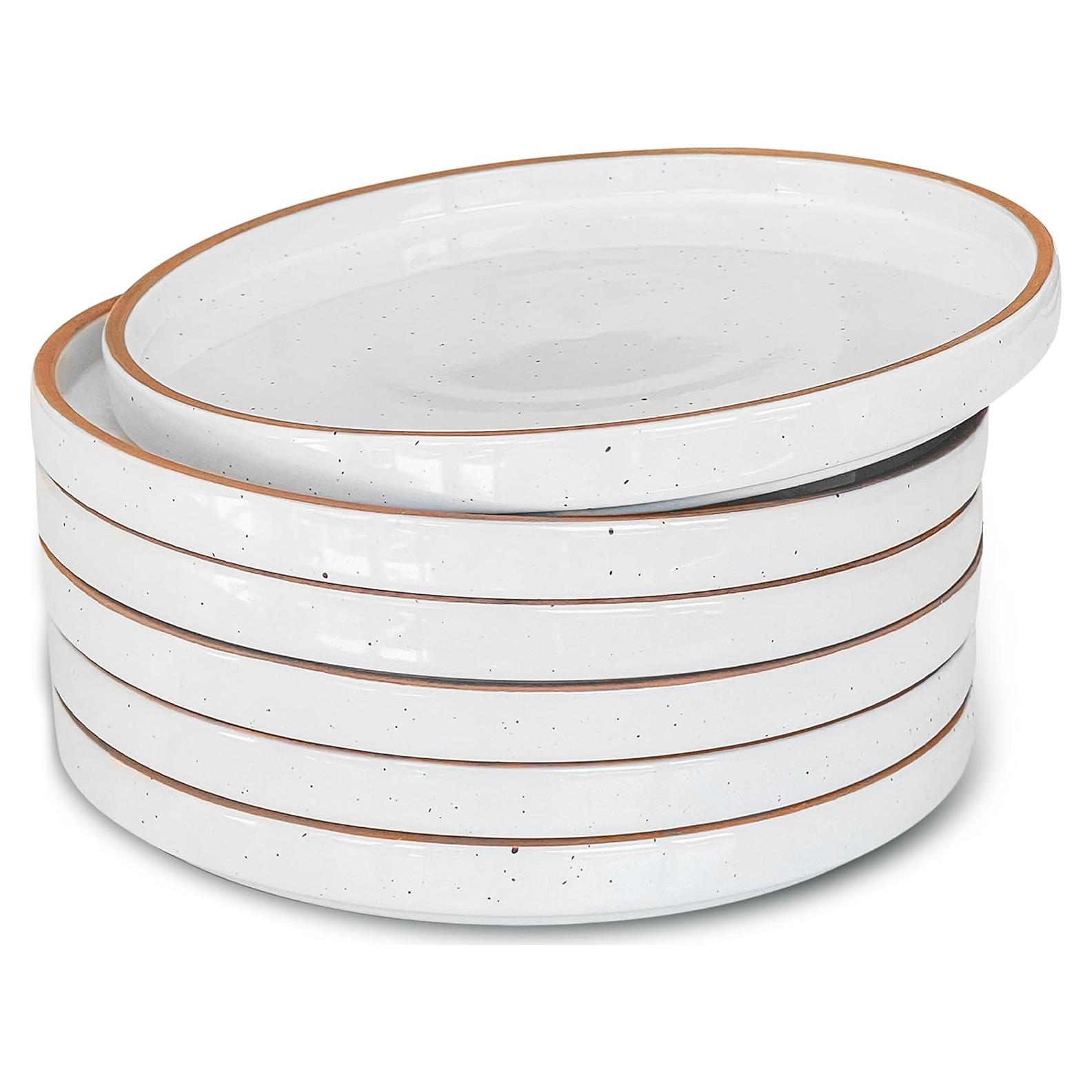 Juego de Platos Planos de Cerámica Mora - 6 Unidades 20.32 cm