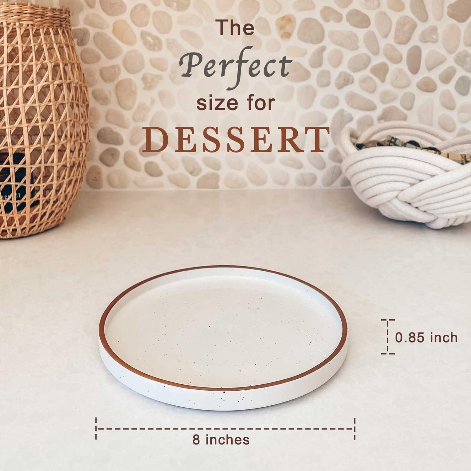 Juego de Platos Planos de Cerámica Mora - 6 Unidades 20.32 cm