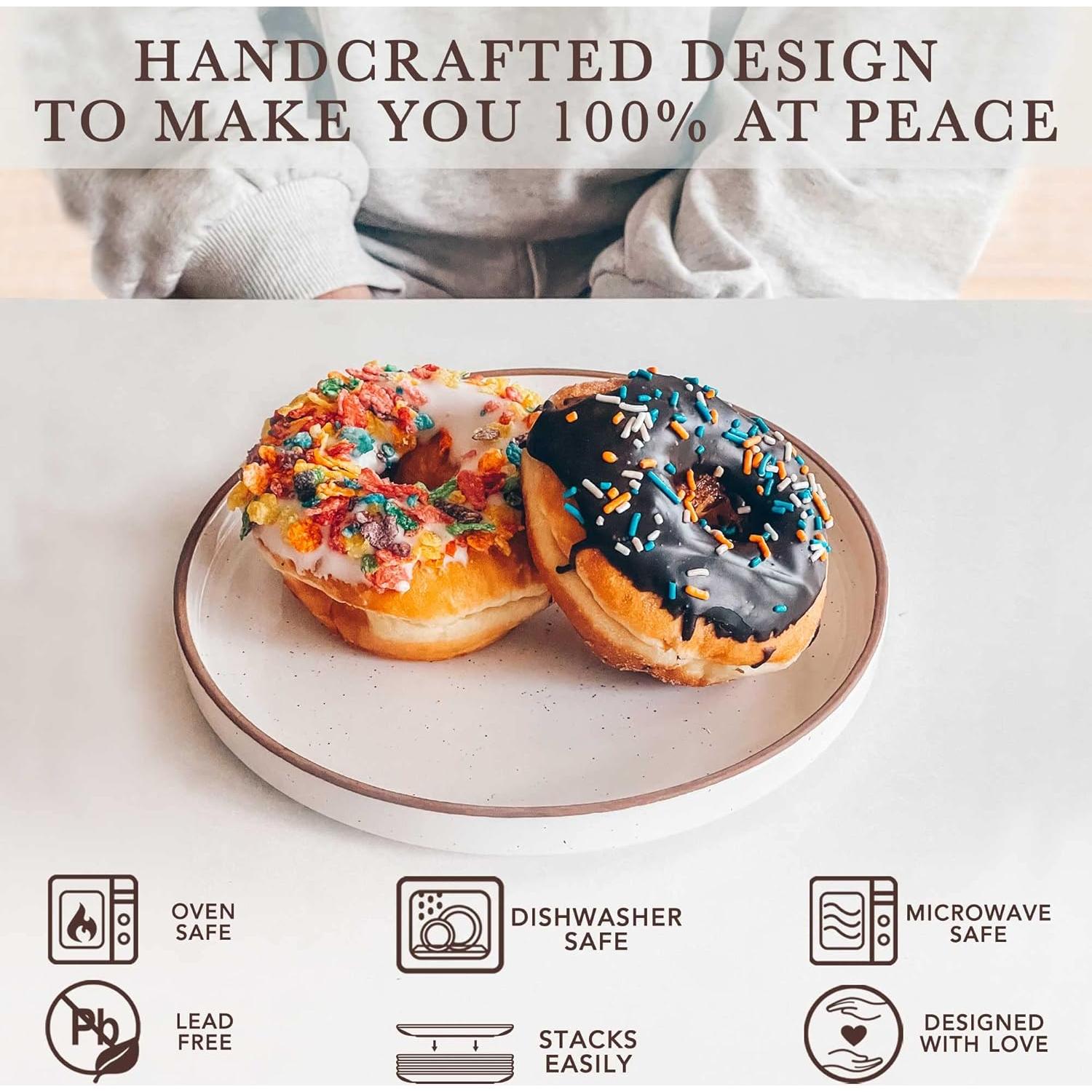 Juego de Platos Planos de Cerámica Mora - 6 Unidades 20.32 cm