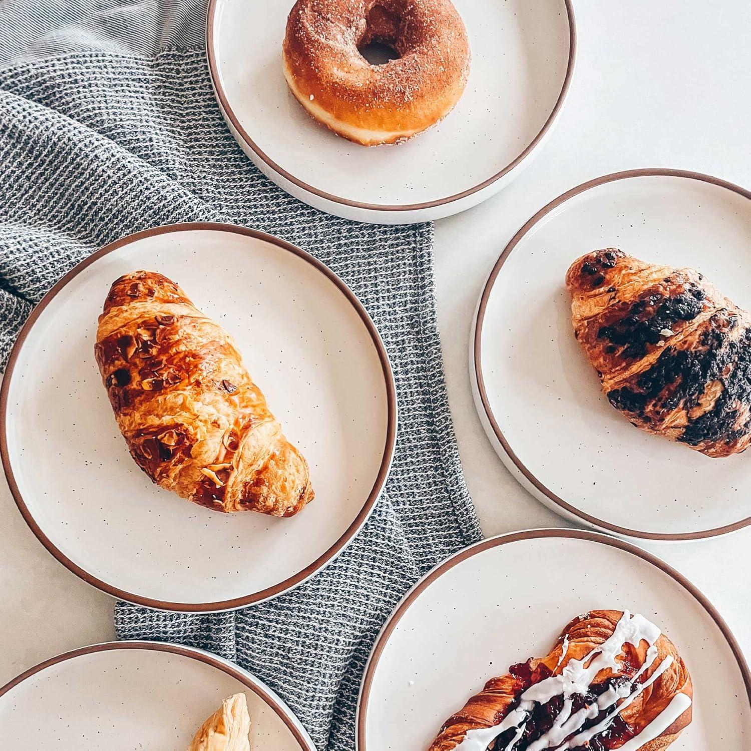 Juego de Platos Planos de Cerámica Mora - 6 Unidades 20.32 cm