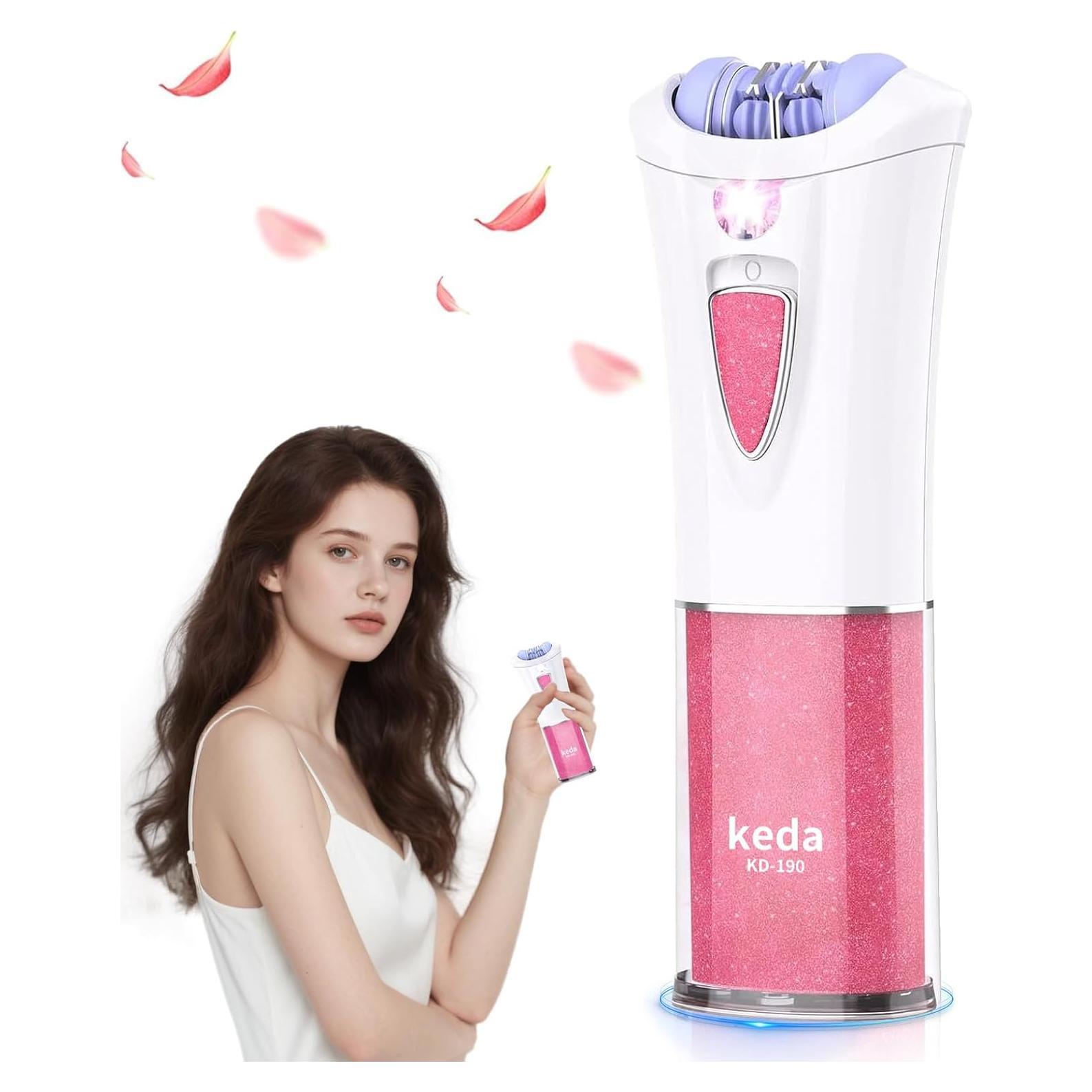 Epilador Facial Glabrouse con Luz LED y 9 Pinzas - Depilación Suave