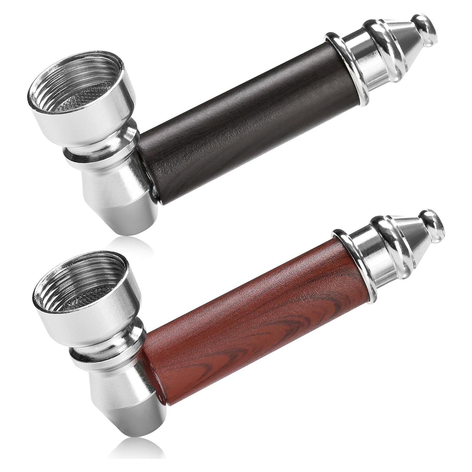 Juego de Pipas de Tabaco Sivaopa - 2 Piezas en Rojo y Negro